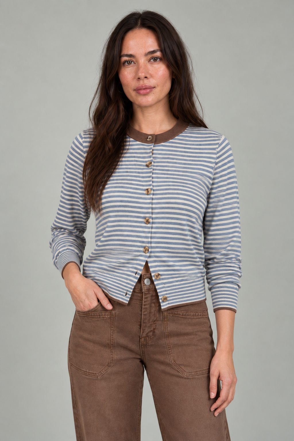 CARDIGAN LIGERO ESTAMPADO RAYAS