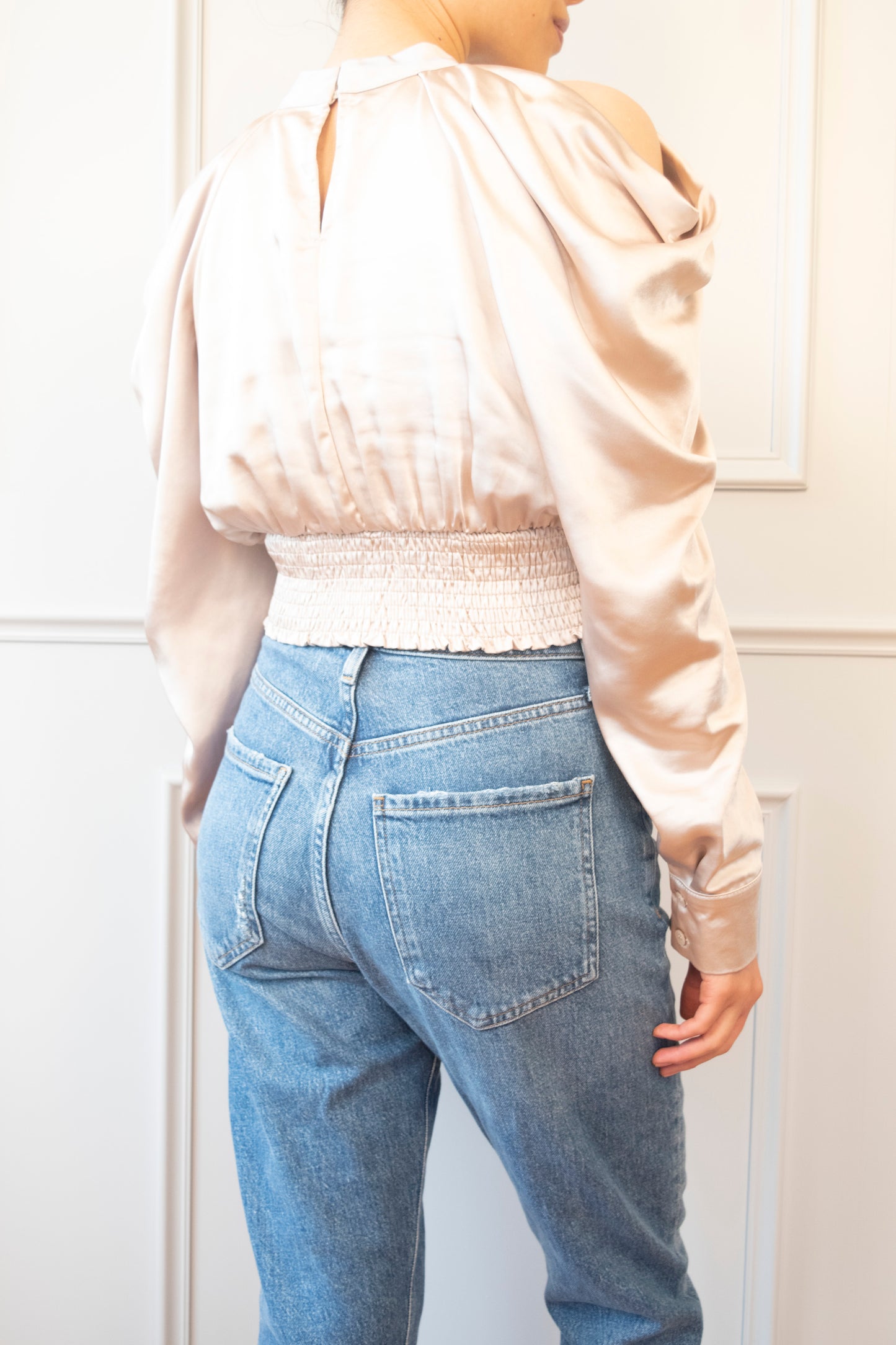 BLUSA PREMIUM MANGA DRAPEADA