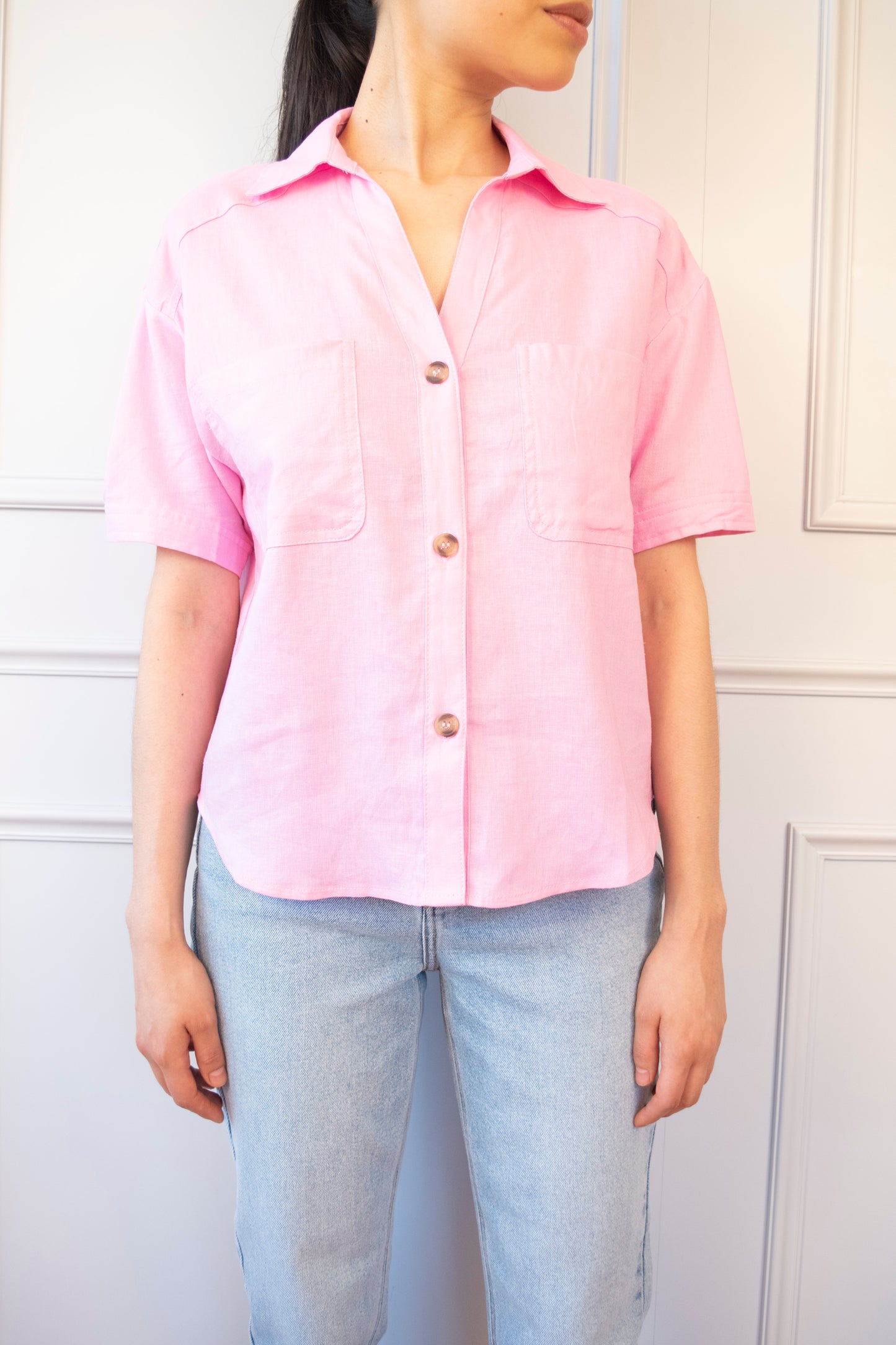 CAMISA LINO BOTONES