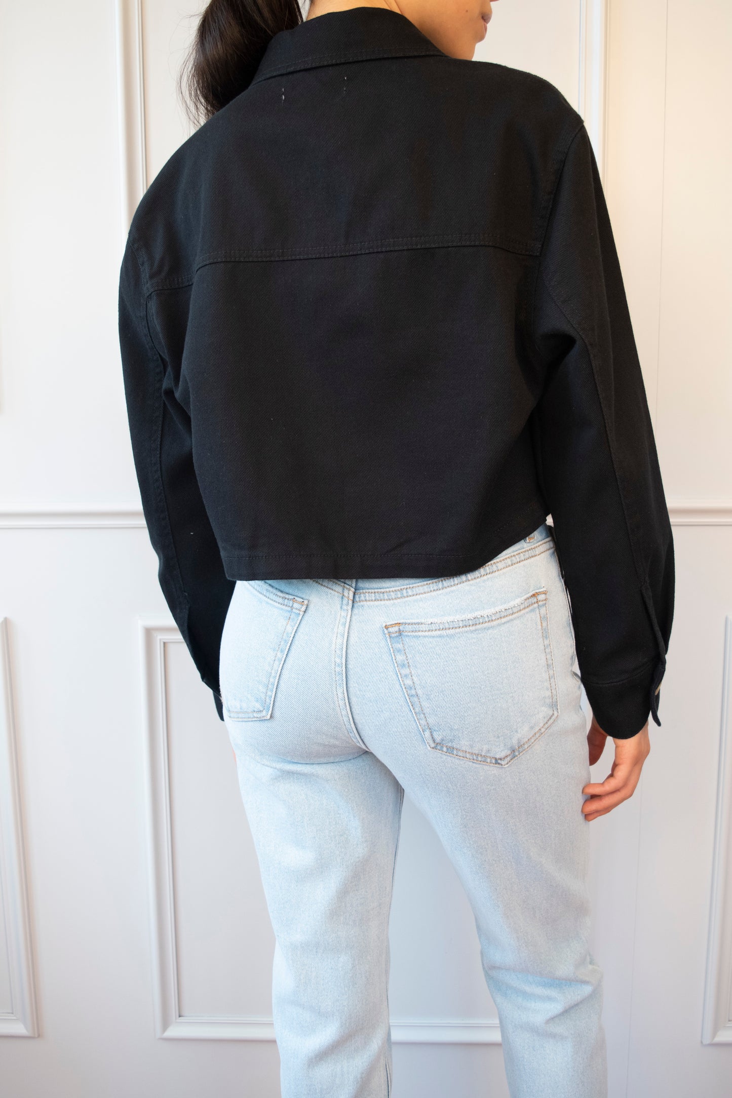 SOBRECAMISA CROP DENIM