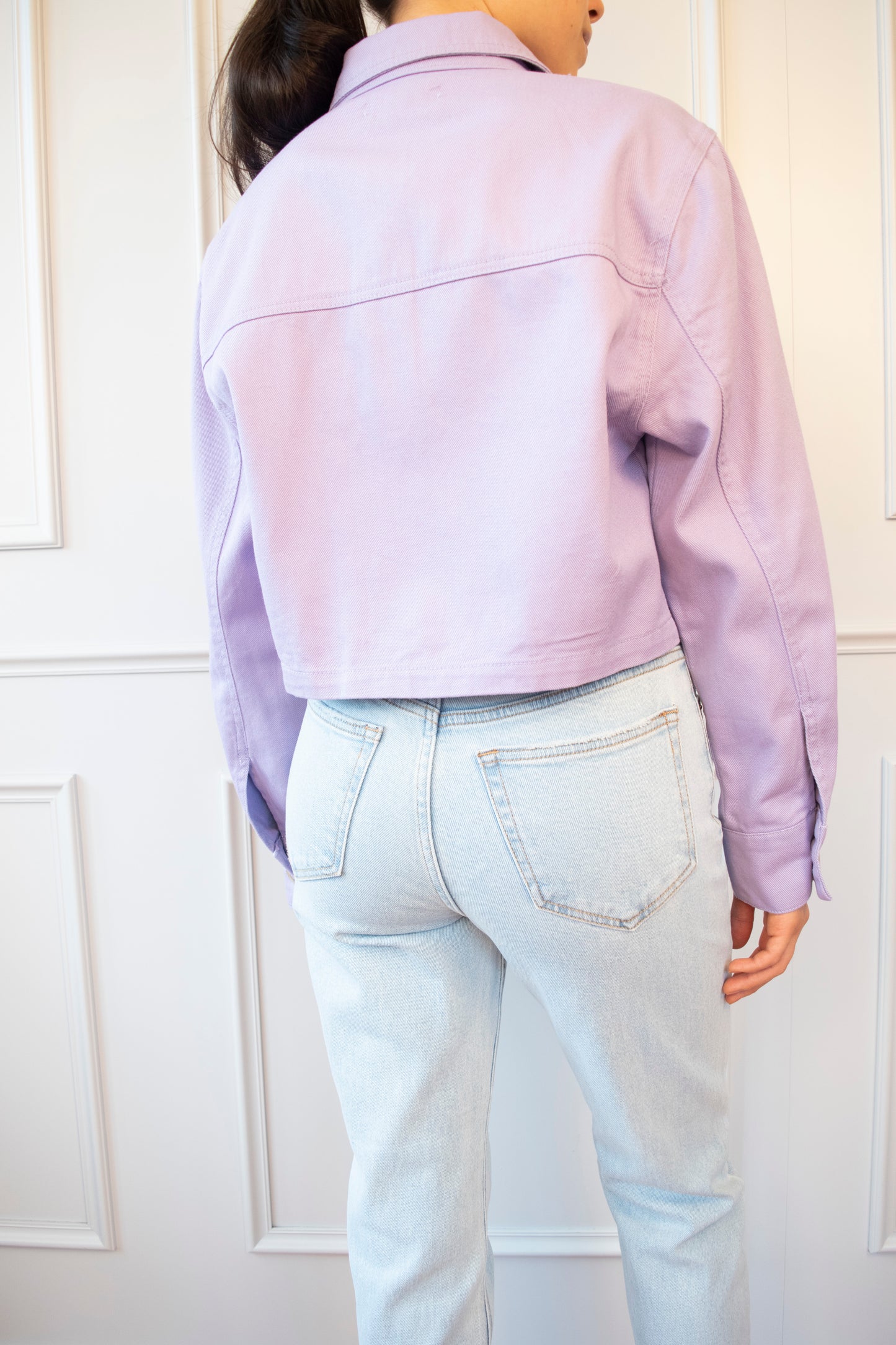 SOBRECAMISA CROP DENIM