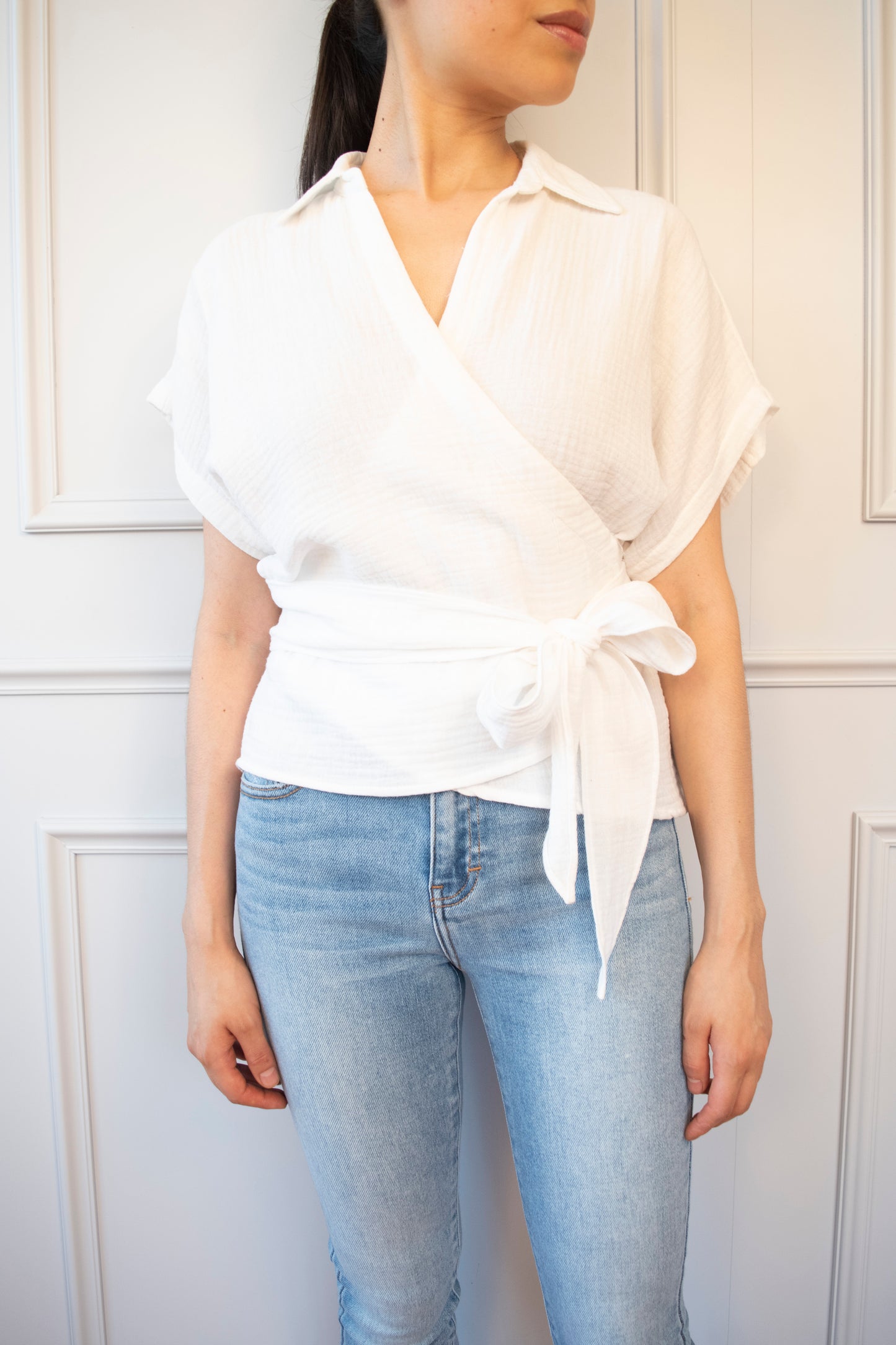 BLUSA PREMIUM CRUZADA ALGODON