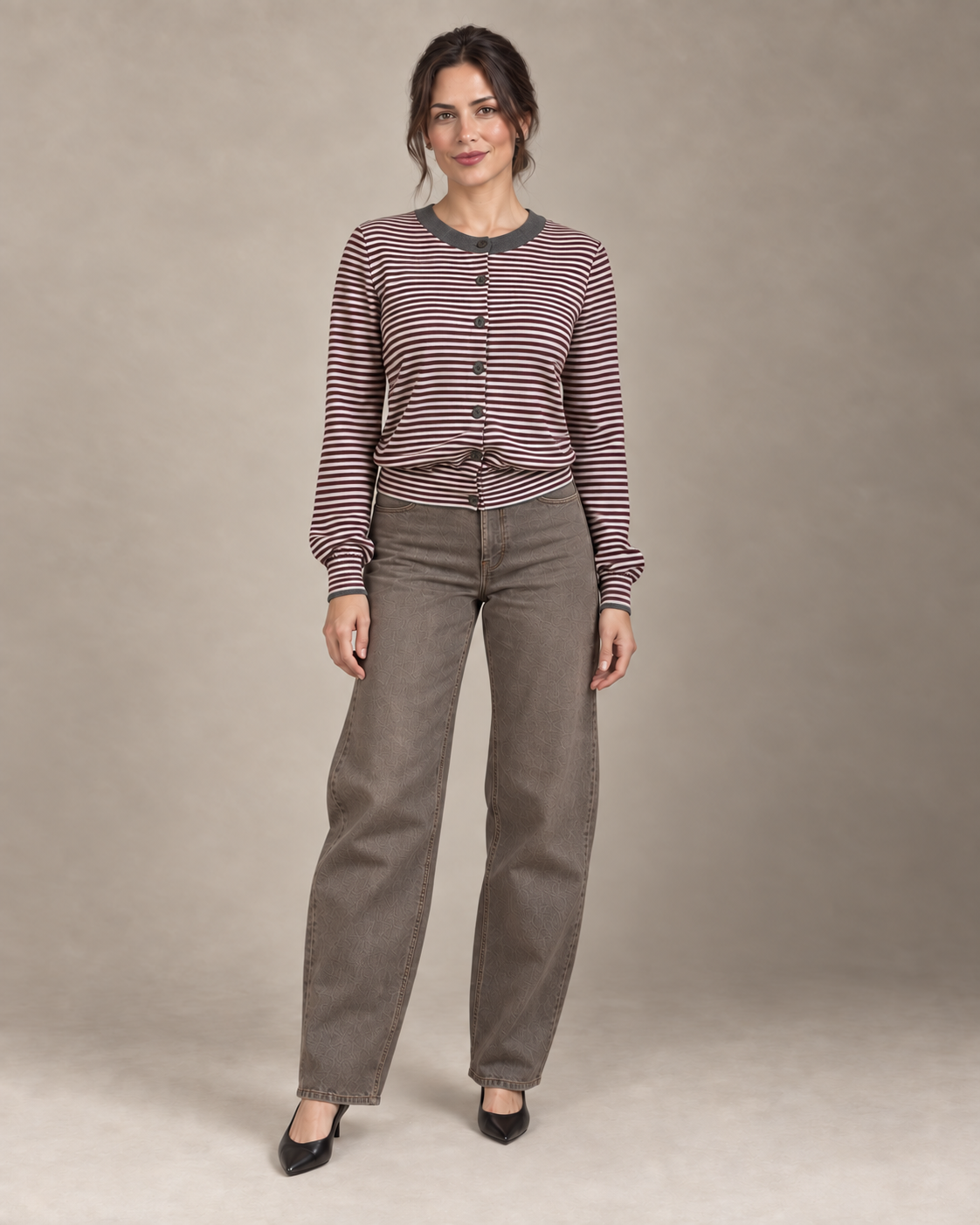 CARDIGAN LIGERO ESTAMPADO RAYAS
