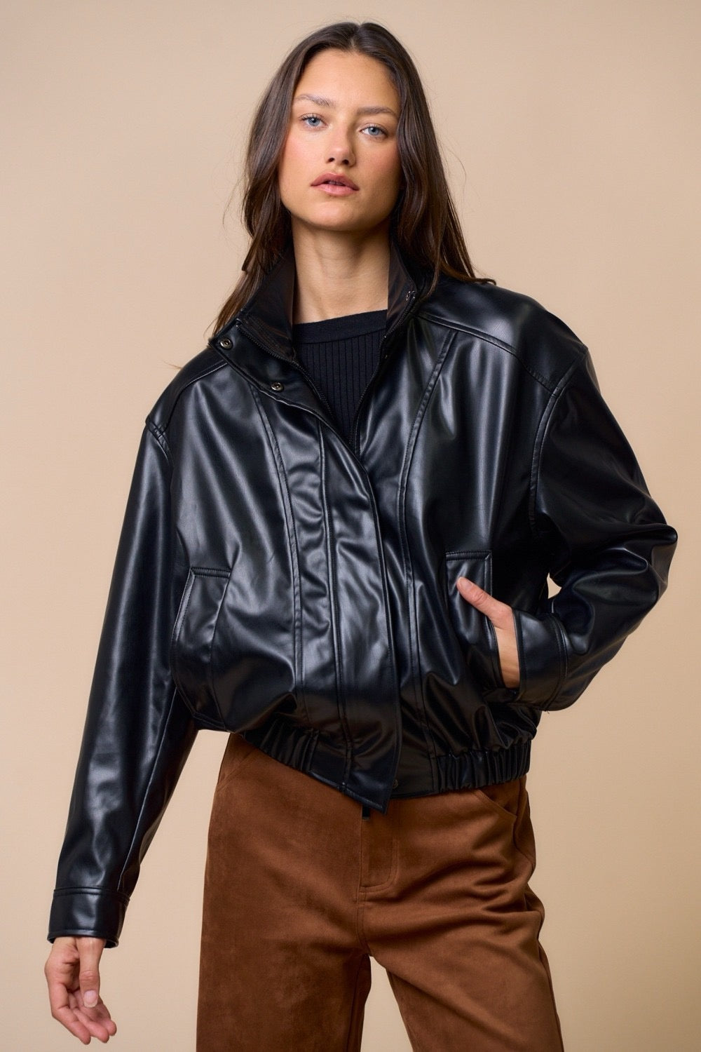 BOMBER PREMIUM EFECTO PIEL