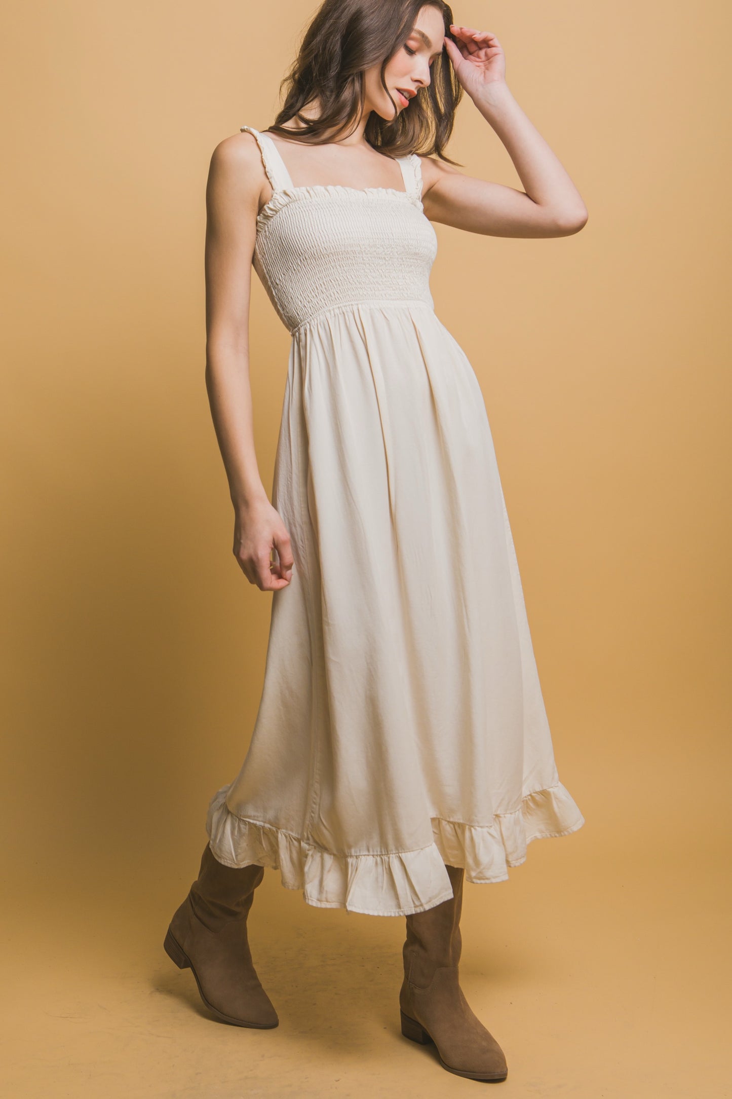 VESTIDO MIDI 100% TENCEL