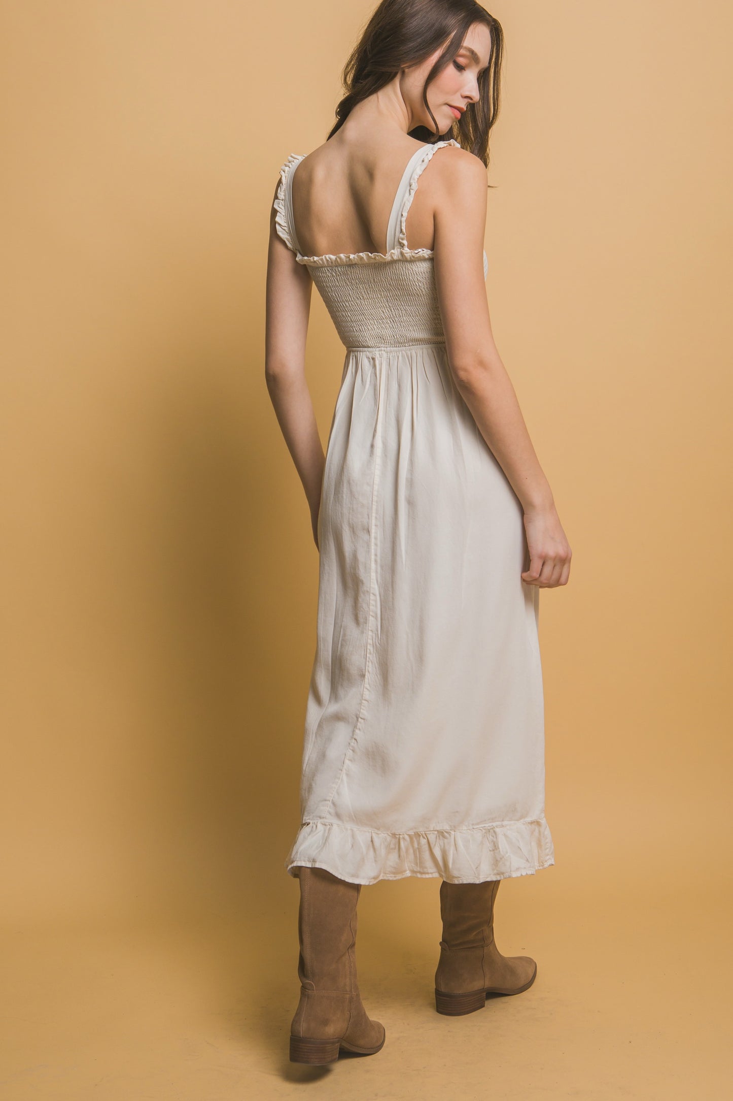 VESTIDO MIDI 100% TENCEL