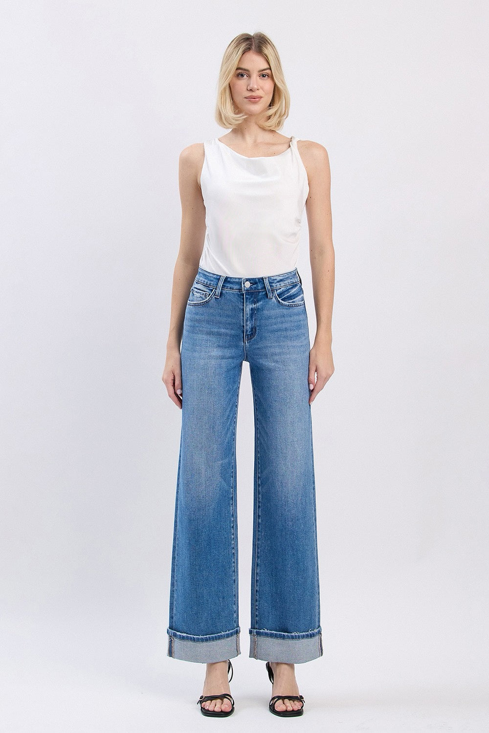 JEANS PIERNA ANCHA 31" MEZCLILLA PREMIUM