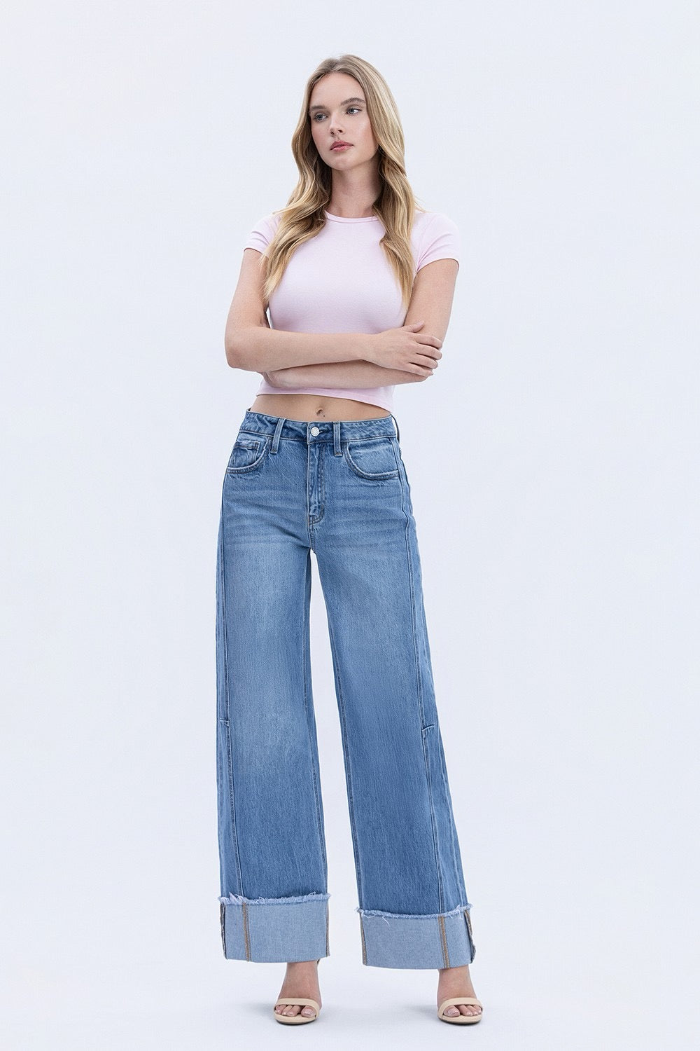 JEANS PIERNA ANCHA 31.5" MEZCLILLA PREMIUM