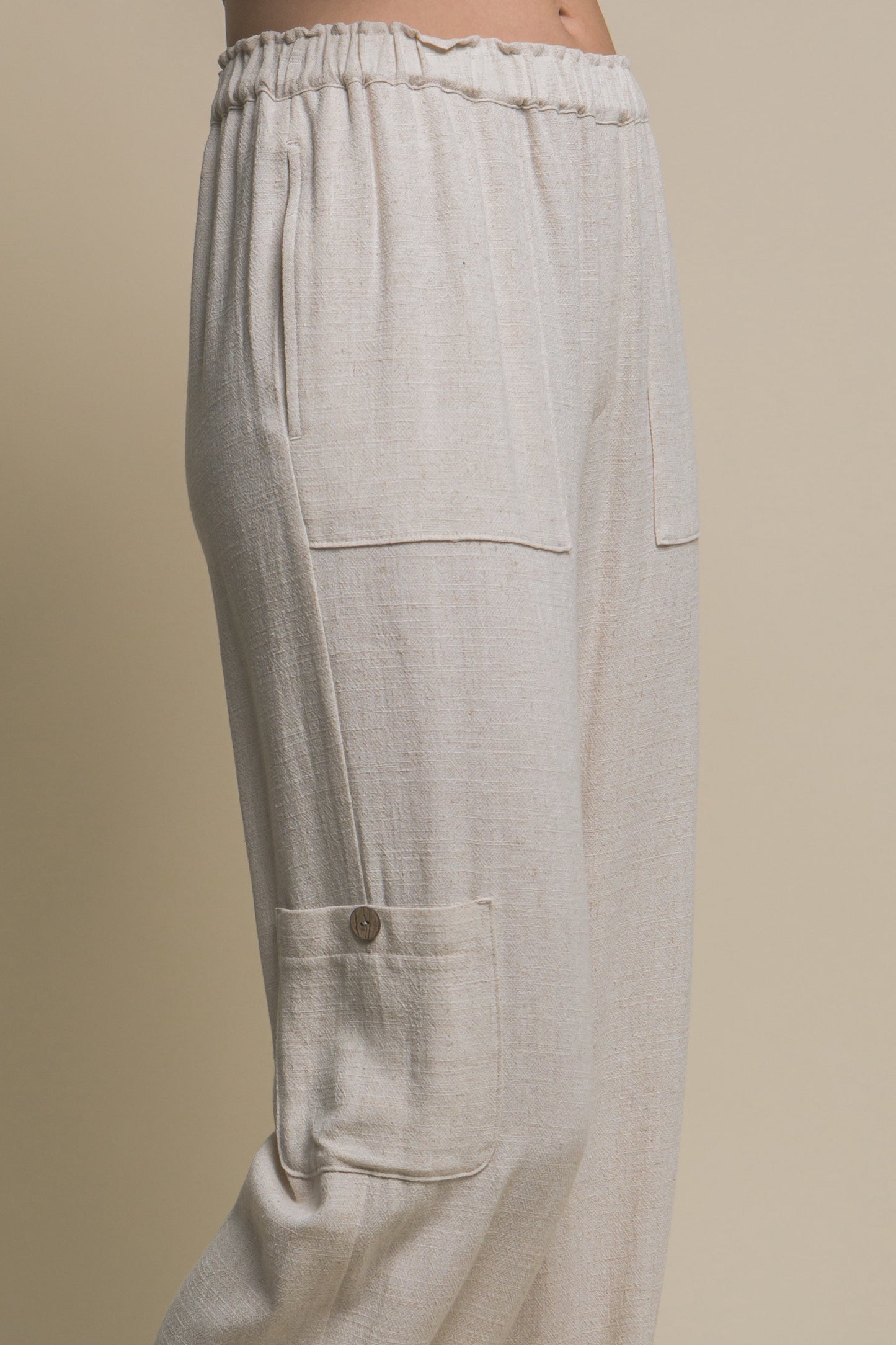 PANTALON LINO TEXTURA CARGO