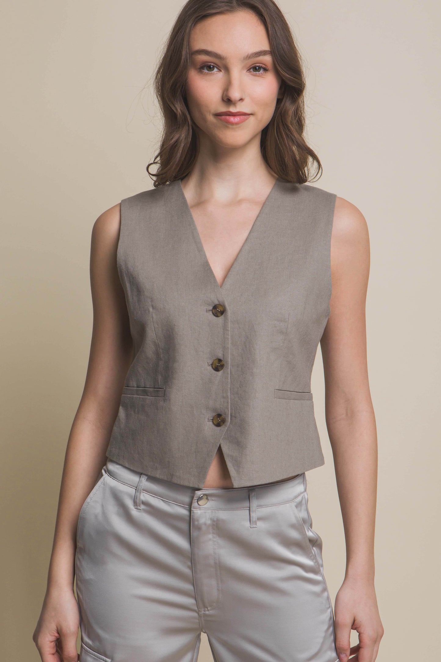 CHALECO LINO CLASICO