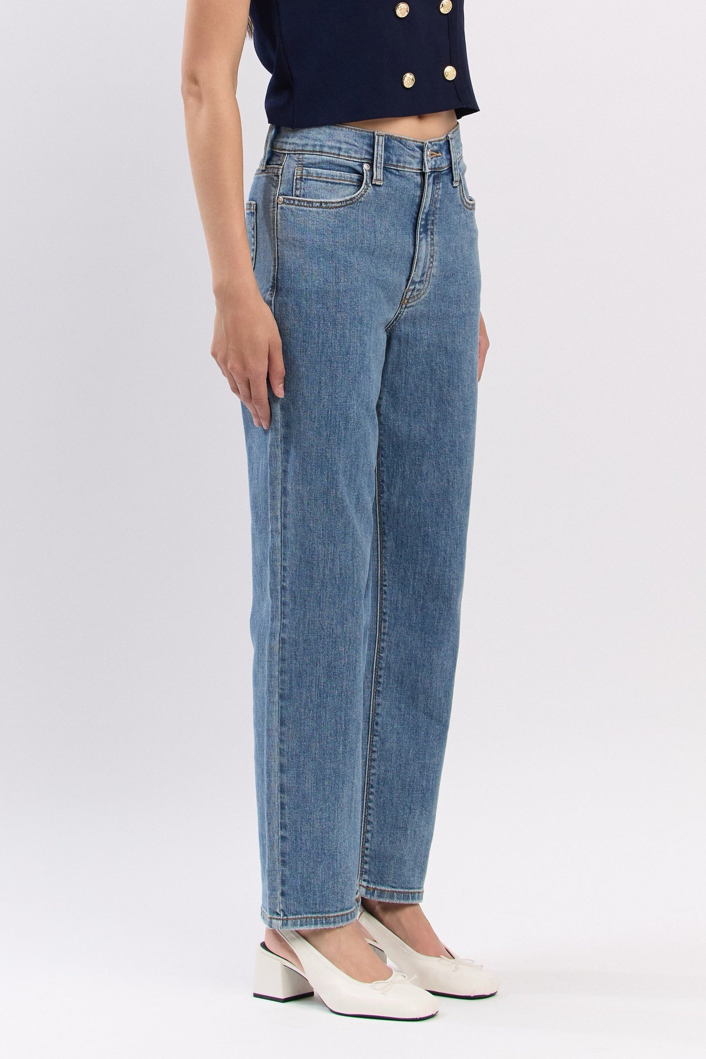 JEANS PIERNA RECTA 28" MEZCLILLA PREMIUM