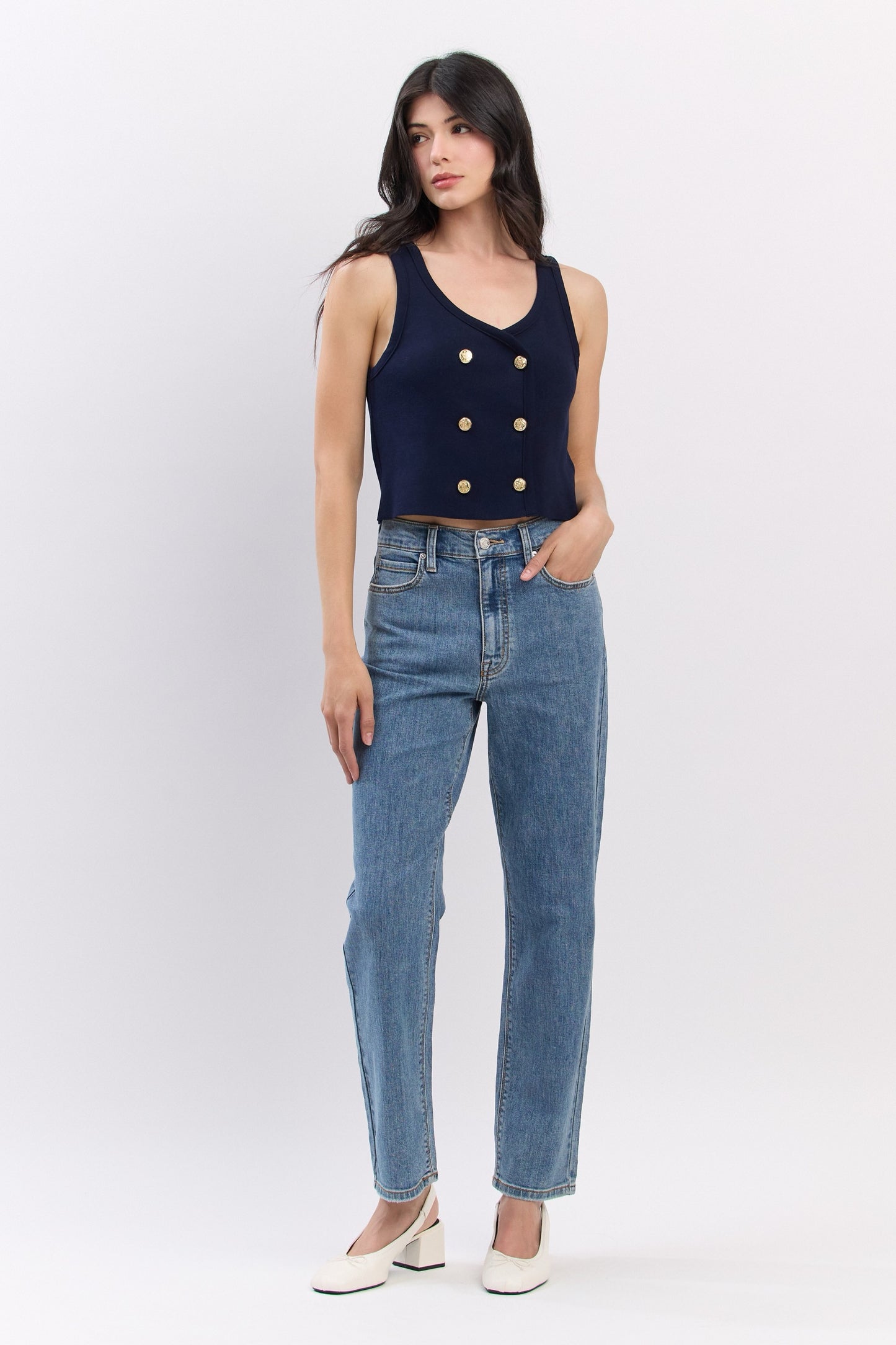 JEANS PIERNA RECTA 28" MEZCLILLA PREMIUM