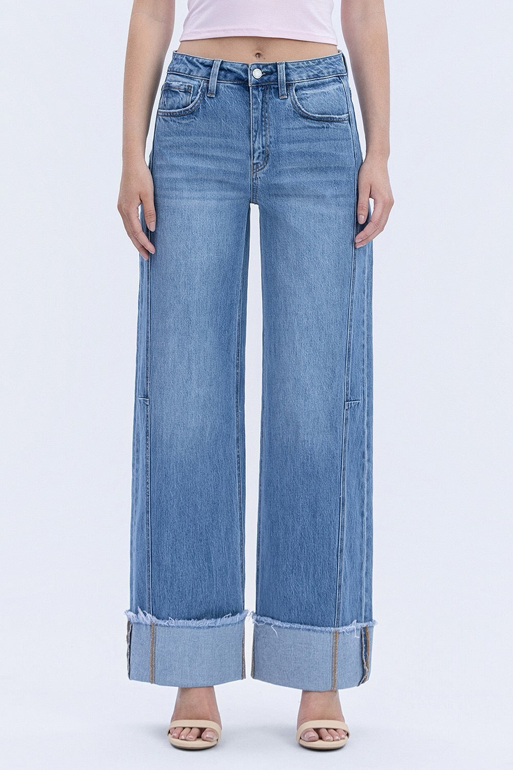 JEANS PIERNA ANCHA 31.5" MEZCLILLA PREMIUM