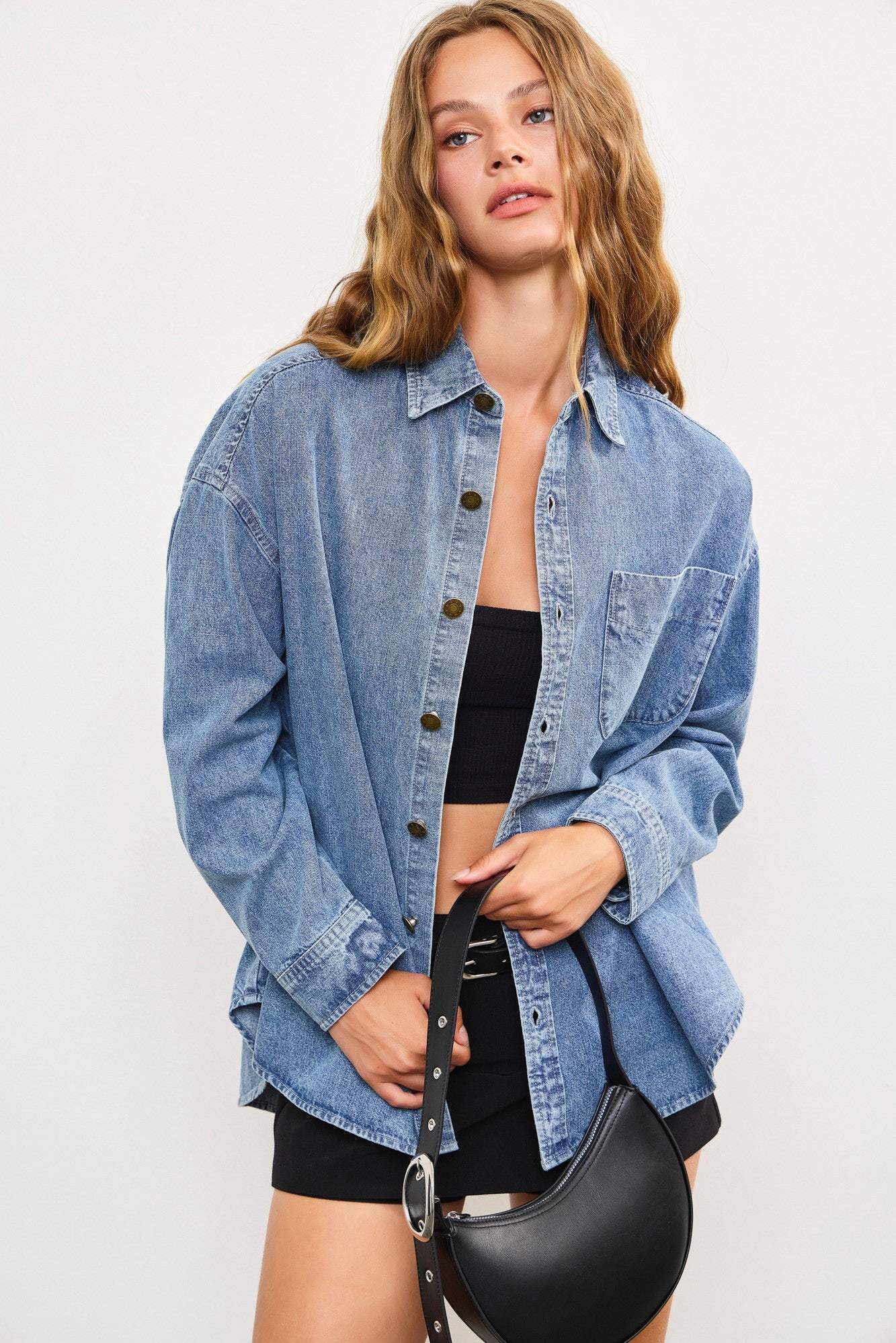 CAMISA PREMIUM OVERSIZE MEZCLILLA