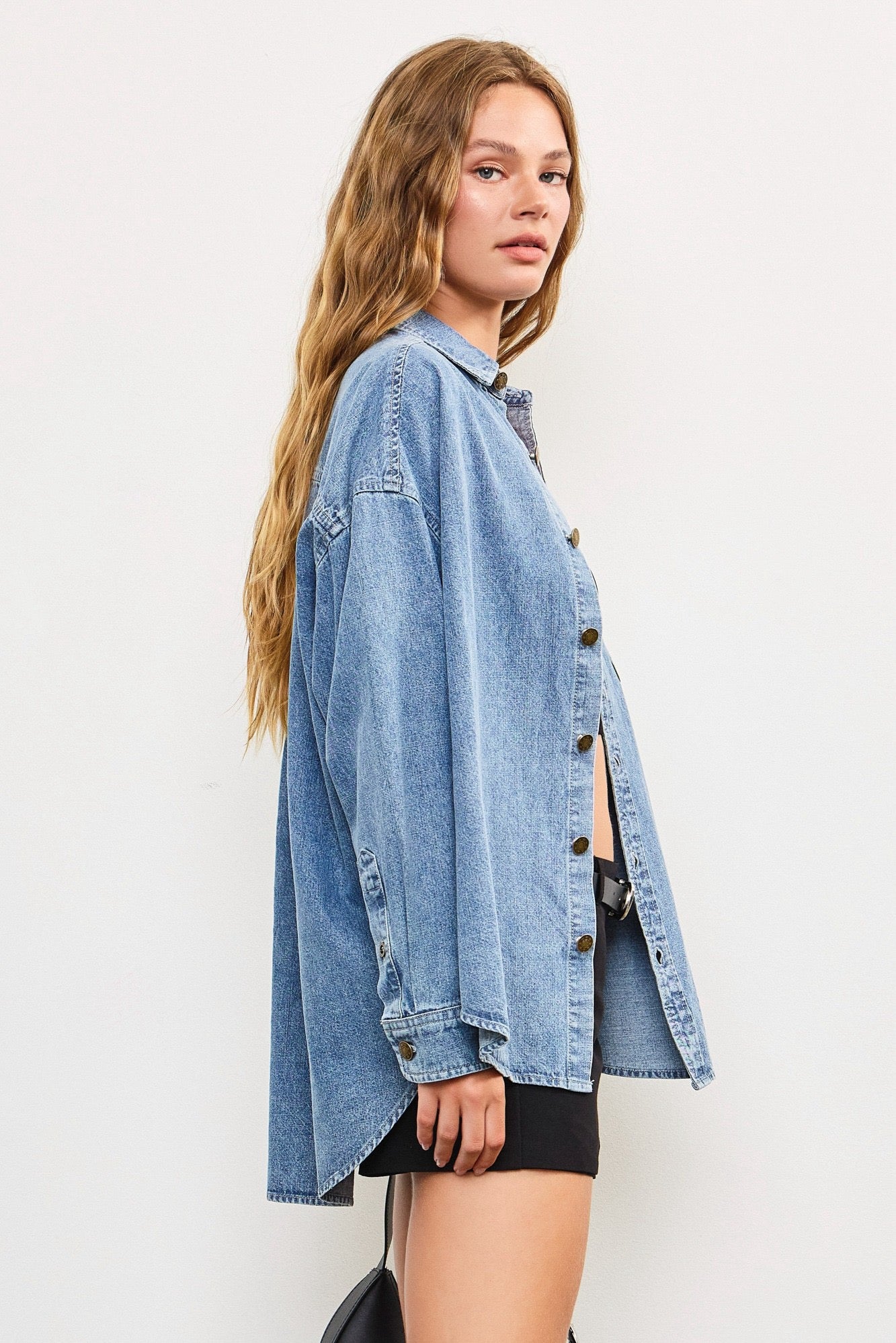 CAMISA PREMIUM OVERSIZE MEZCLILLA