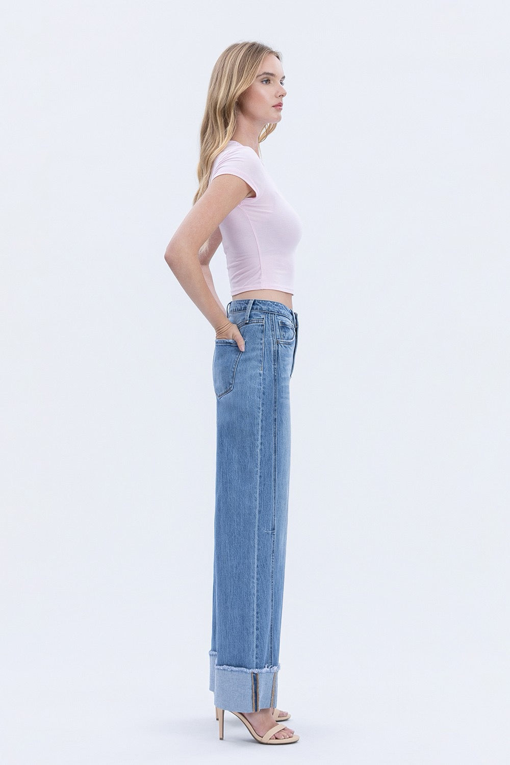 JEANS PIERNA ANCHA 31.5" MEZCLILLA PREMIUM