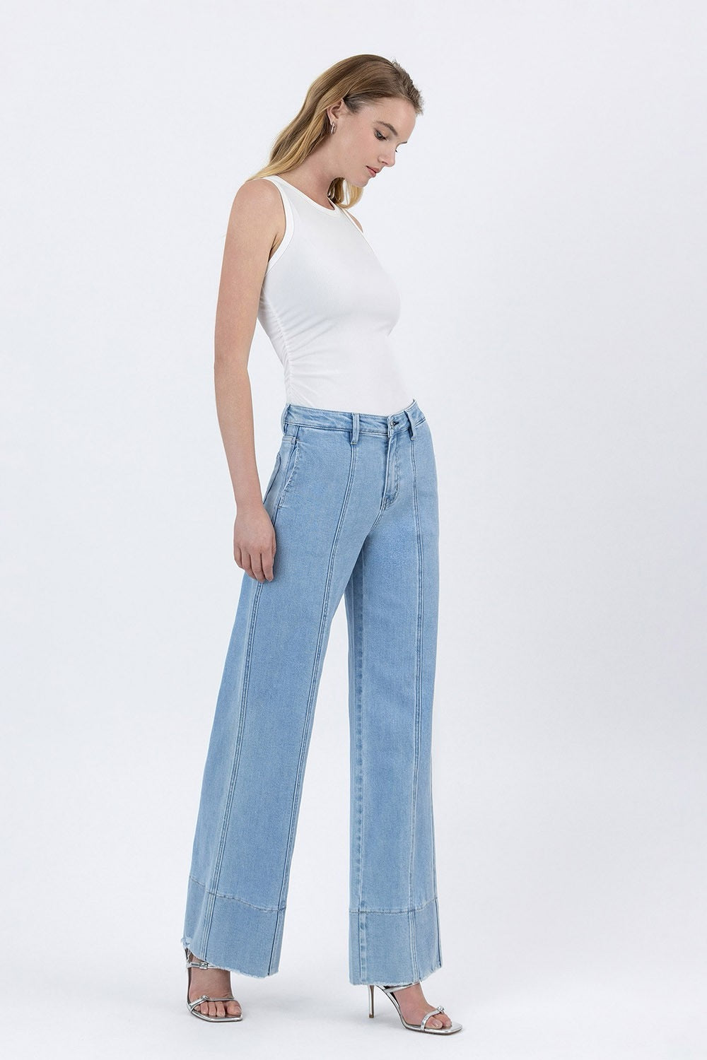 JEANS PIERNA ANCHA 32" MEZCLILLA PREMIUM