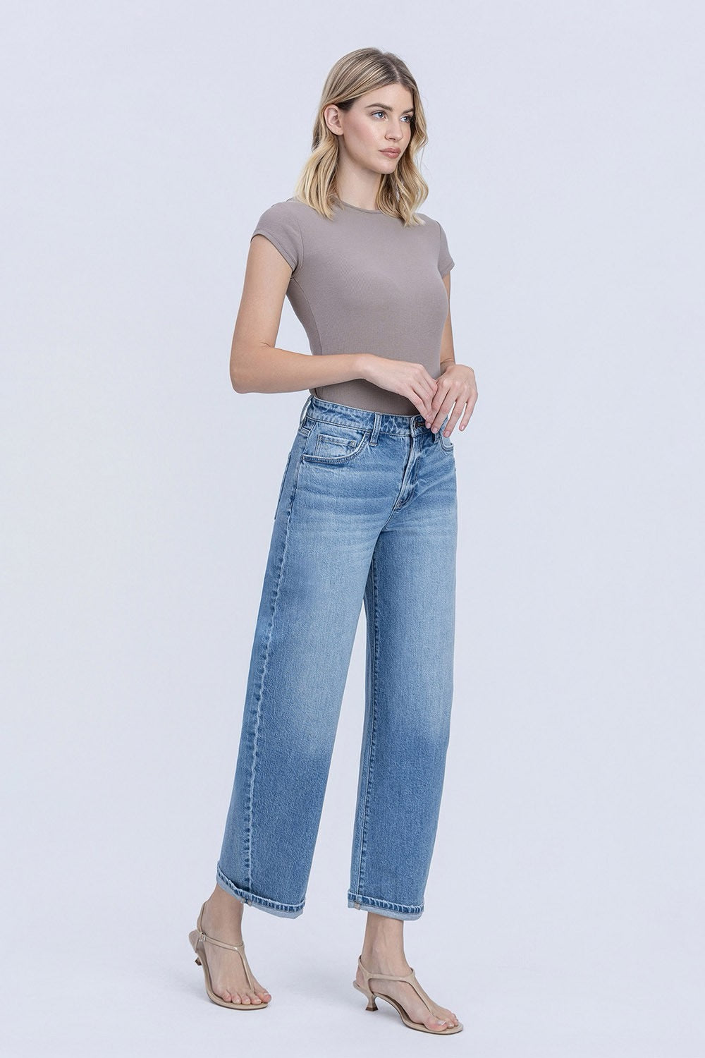 JEANS PIERNA BARRIL 27" MEZCLILLA PREMIUM