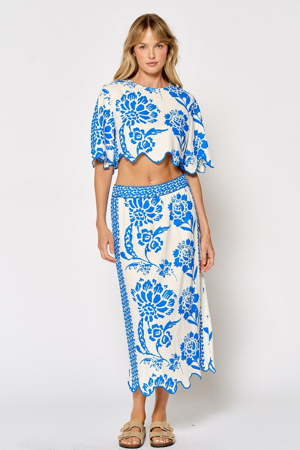 SET PREMIUM TOP/FALDA RAYON-LINO