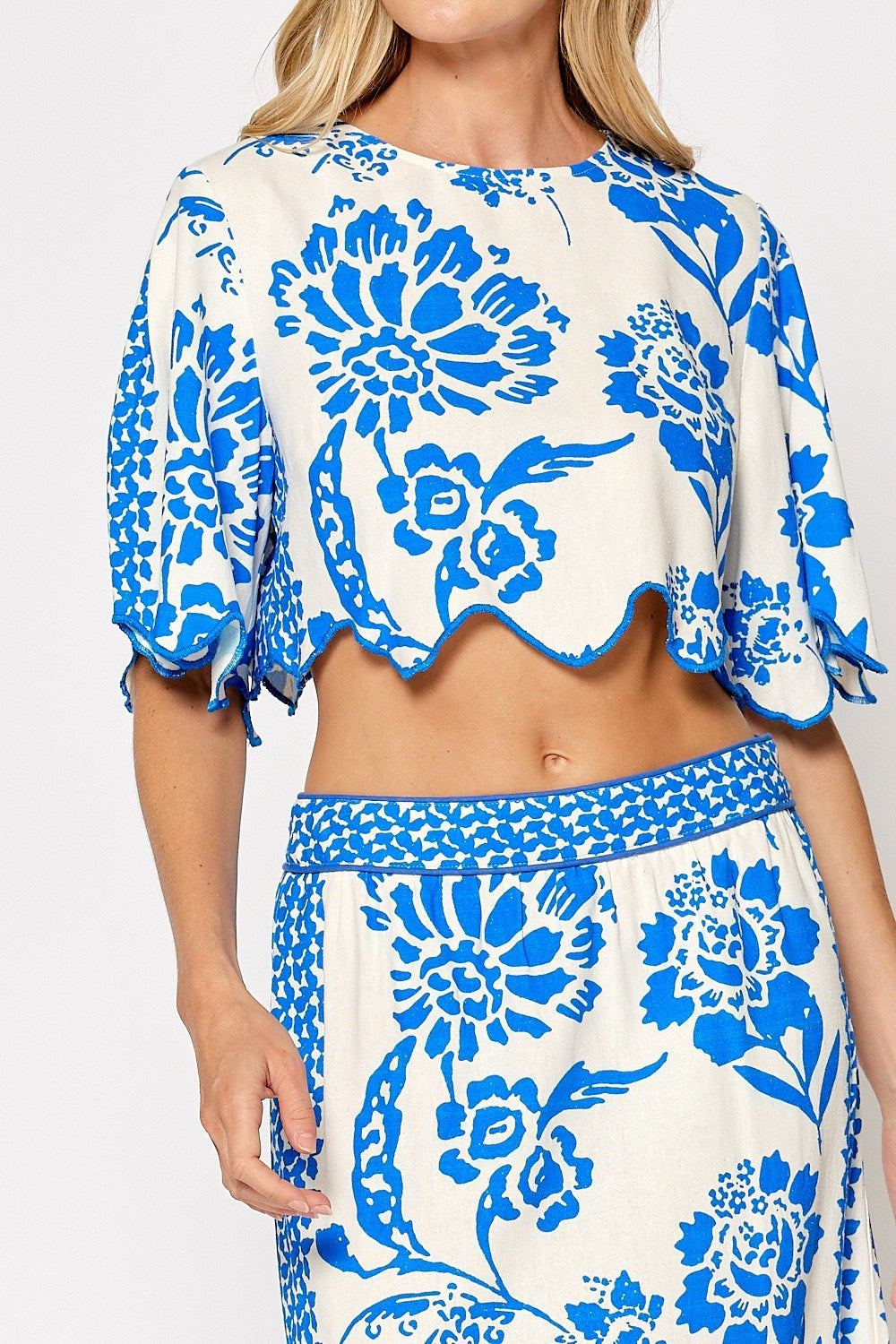 SET PREMIUM TOP/FALDA RAYON-LINO