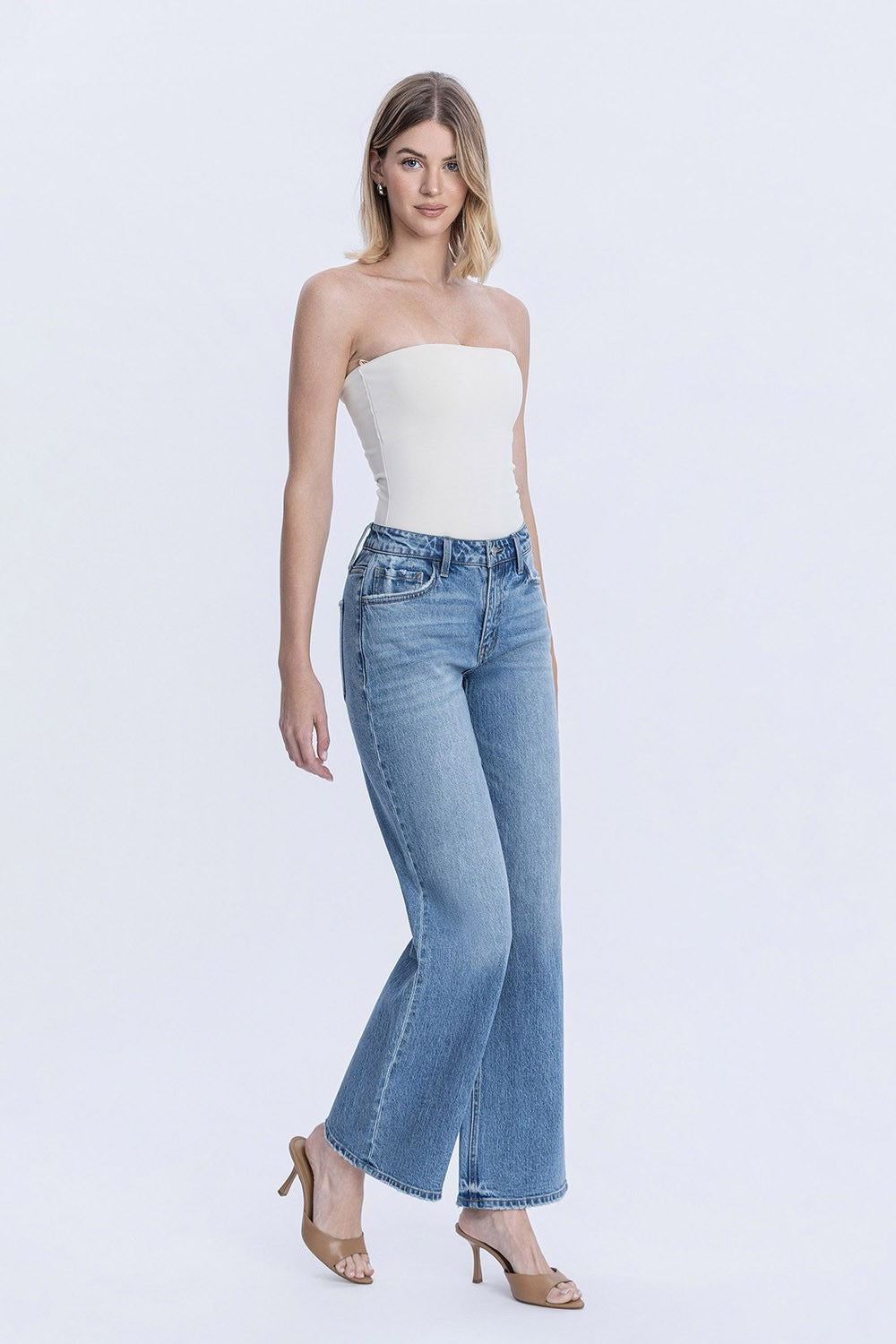 JEANS PIERNA ANCHA 32" MEZCLILLA PREMIUM