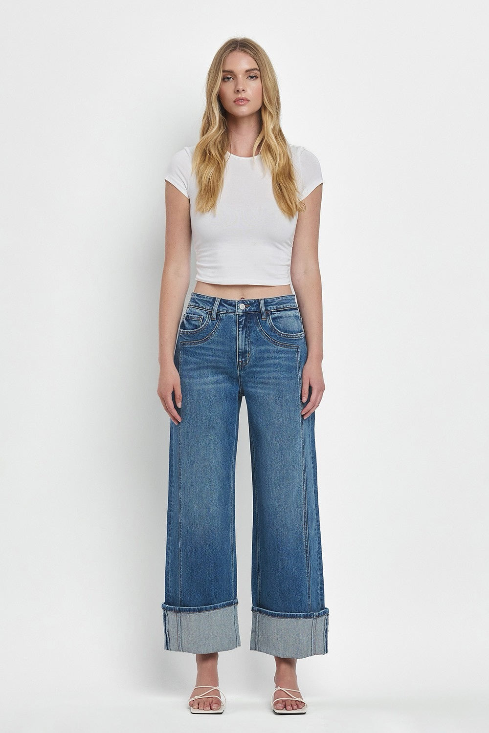 JEANS PIERNA ANCHA 28" MEZCLILLA PREMIUM