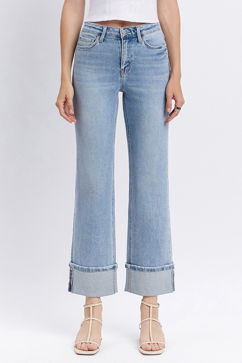 JEANS PIERNA ANCHA SLIM 28" MEZCLILLA PREMIUM