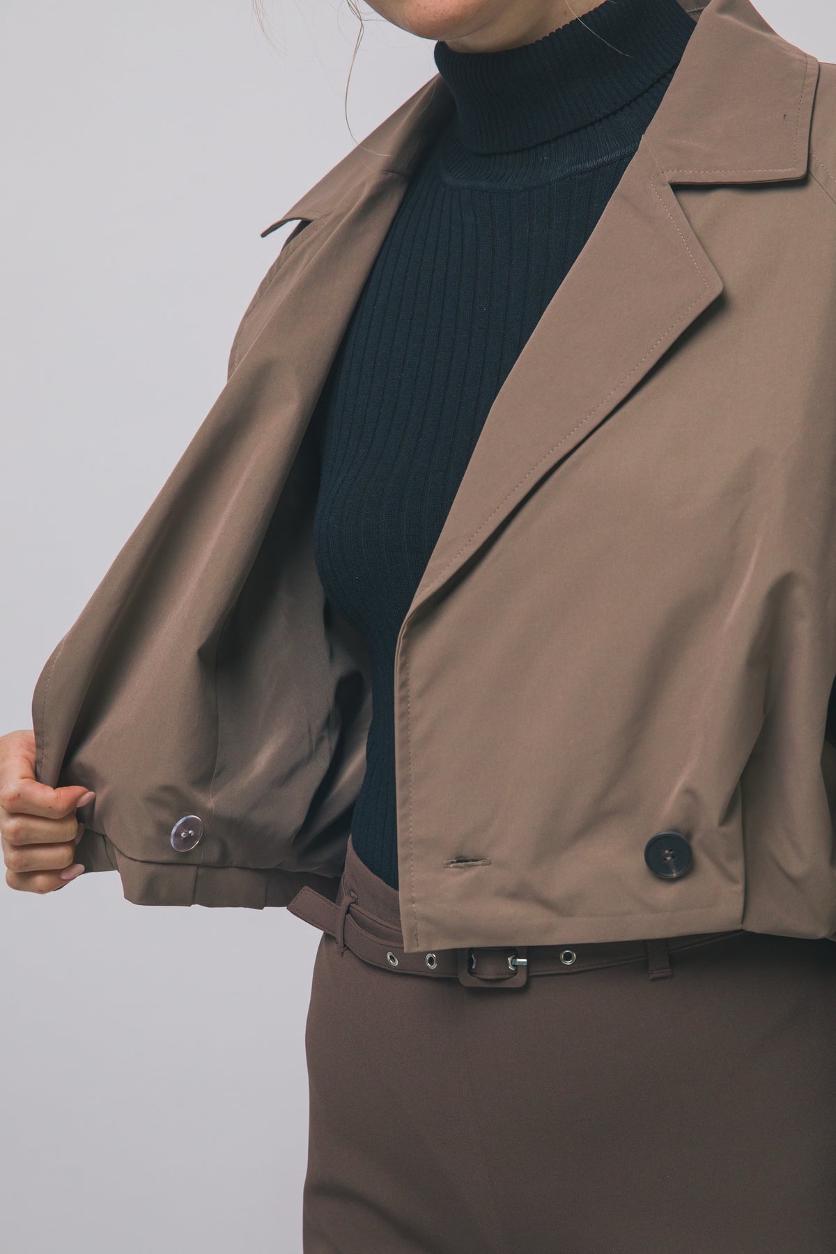 TRENCH COAT CROPPED