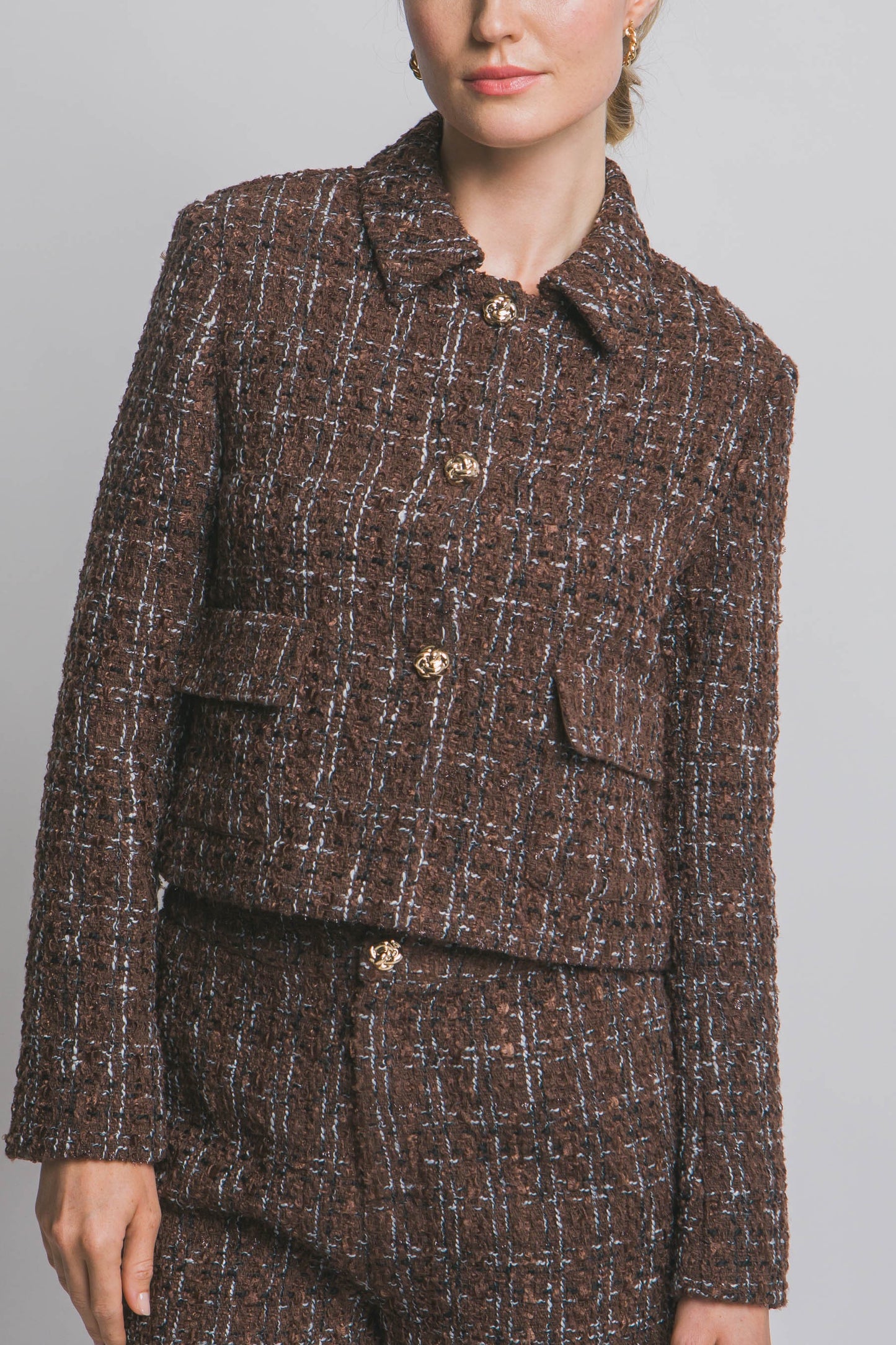BLAZER TWEED FIBRA NATURAL