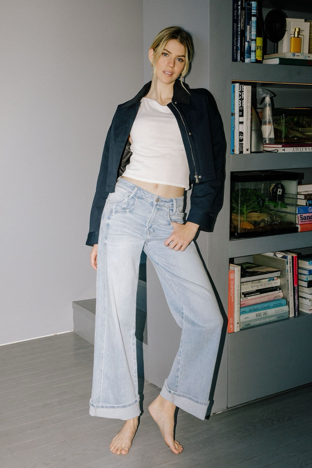 JEANS PIERNA ANCHA 27.5" MEZCLILLA PREMIUM
