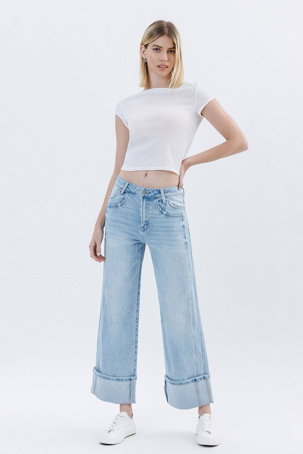JEANS PIERNA ANCHA 27.5" MEZCLILLA PREMIUM