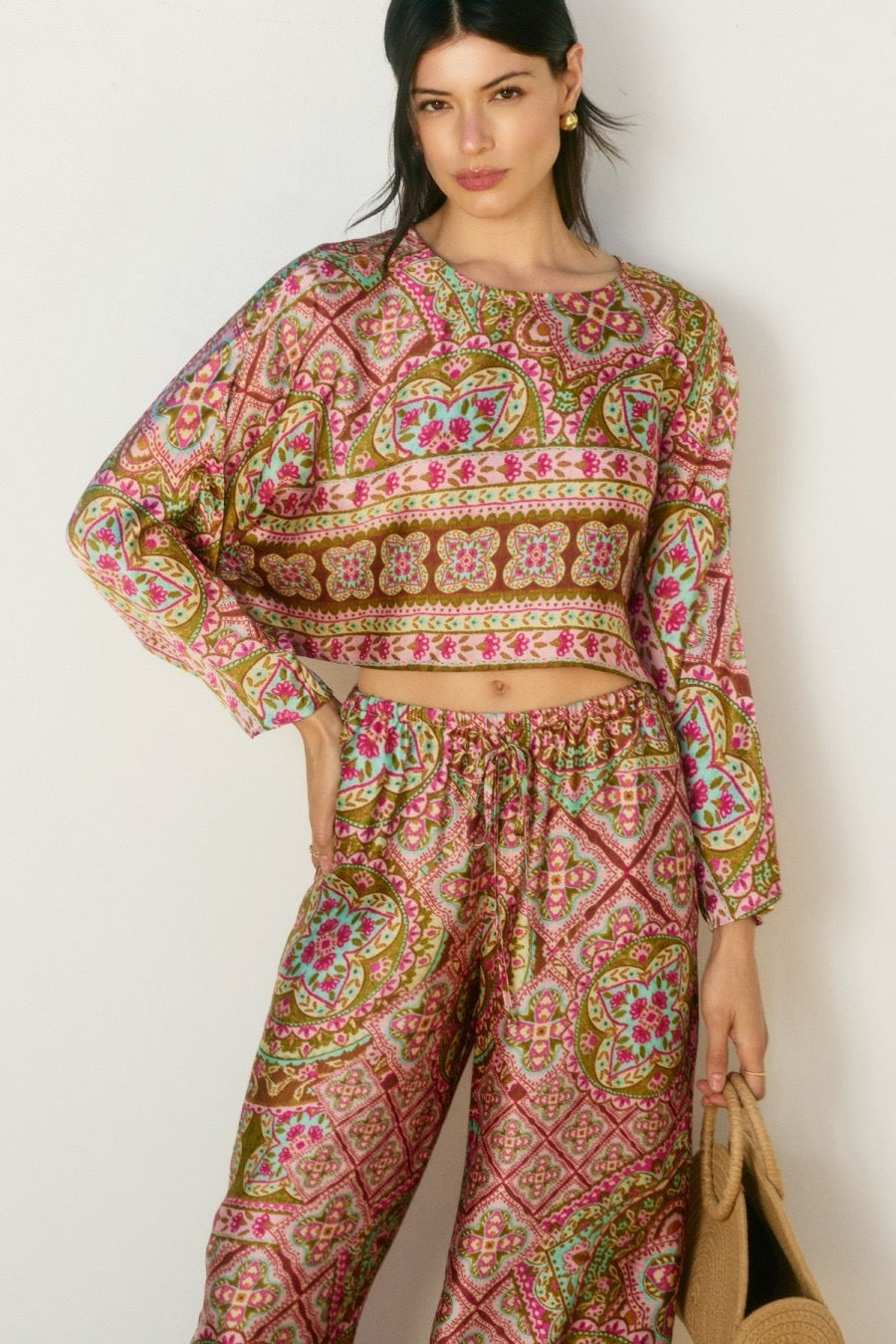 SET PREMIUM SATIN BLUSA/PANTALON