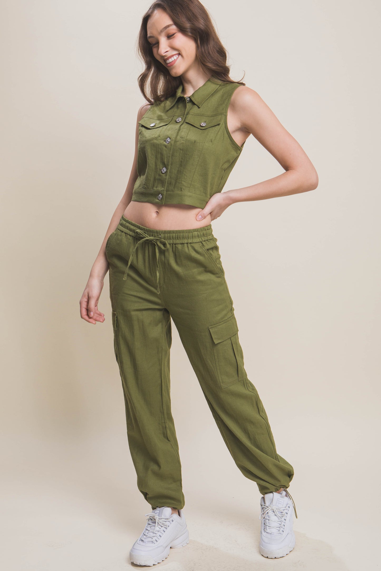 PANTALON LINO CARGO