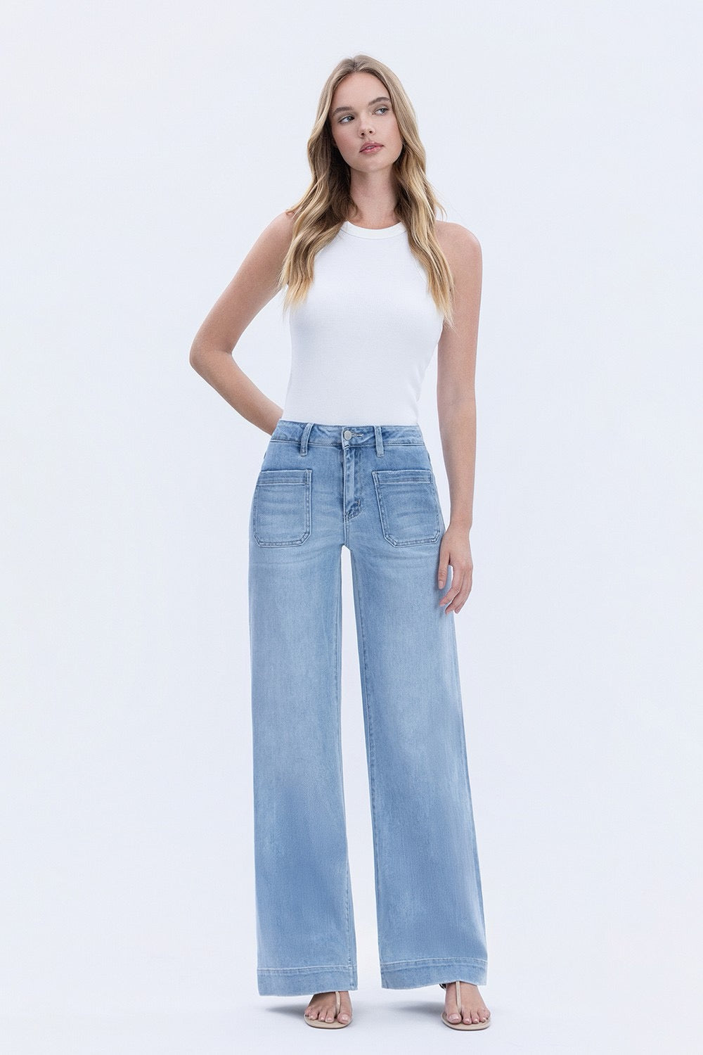 JEANS PIERNA ANCHA 32" MEZCLILLA PREMIUM