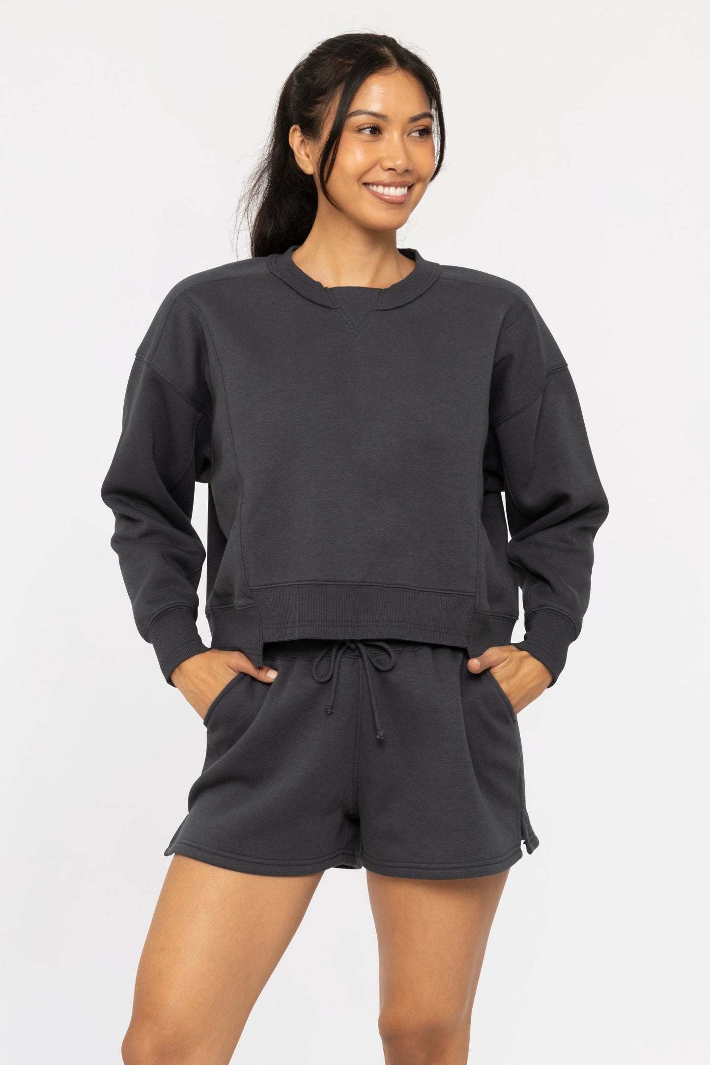 SET SUDADERA/SHORT FIBRA NATURAL