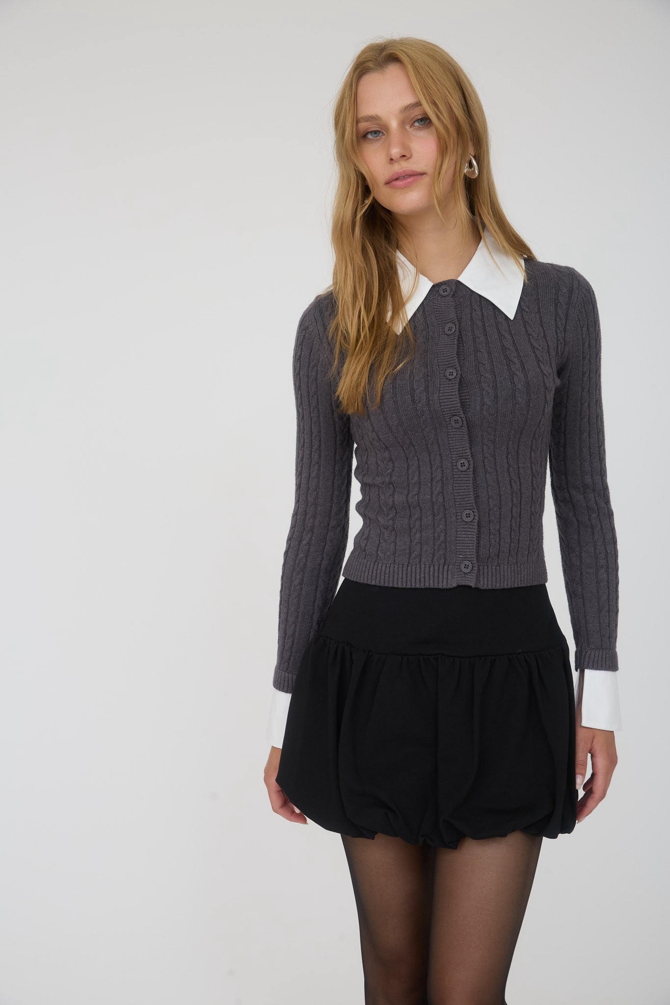 CARDIGAN MEZCLA CON CAMISA