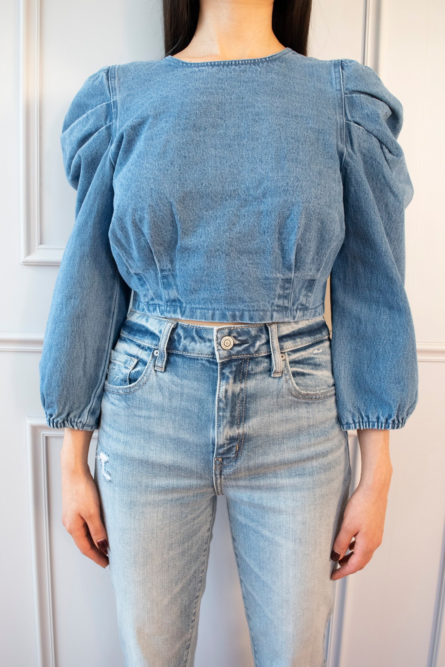 BLUSA CORTA DENIM
