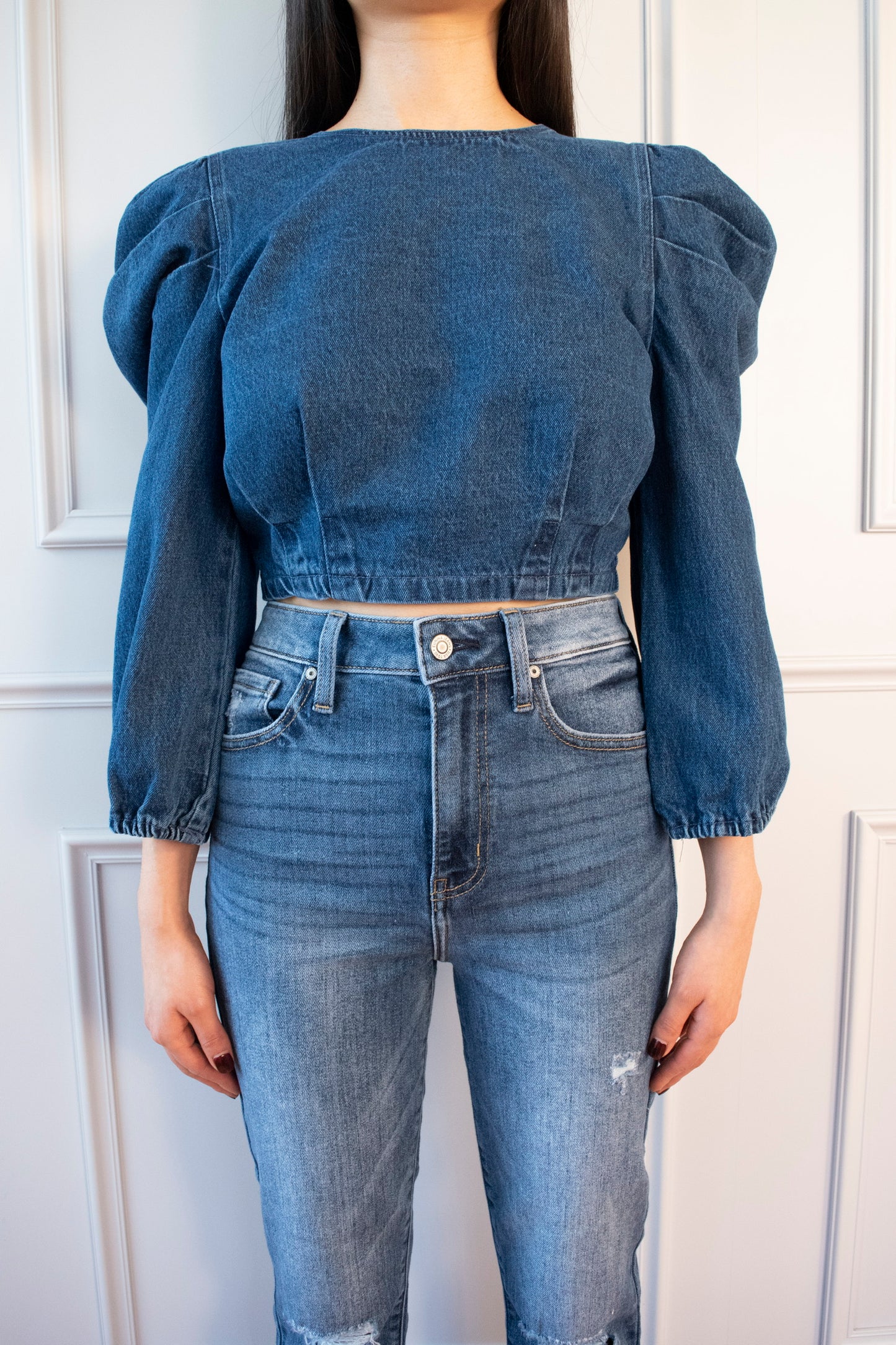 BLUSA CORTA DENIM