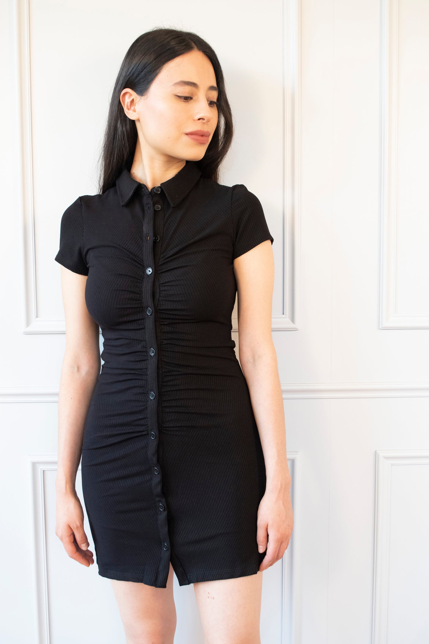 VESTIDO FRUNCE RAYÓN