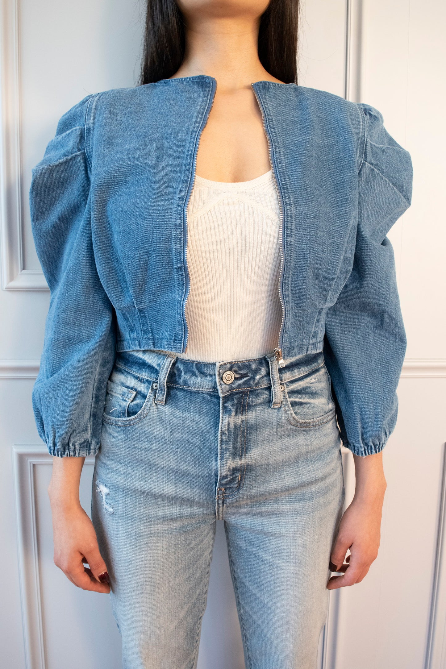 BLUSA CORTA DENIM