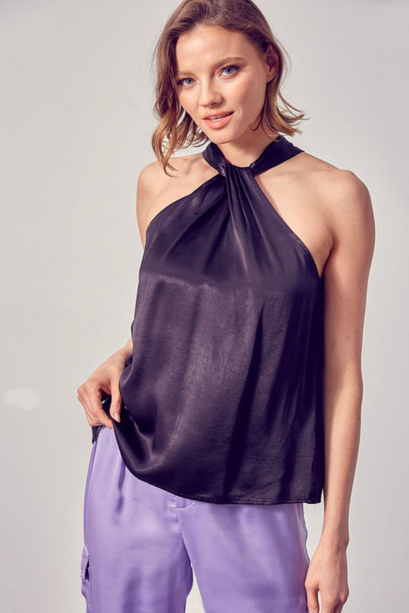 TOP EDICIÓN LIMITADA SATINADO HALTER