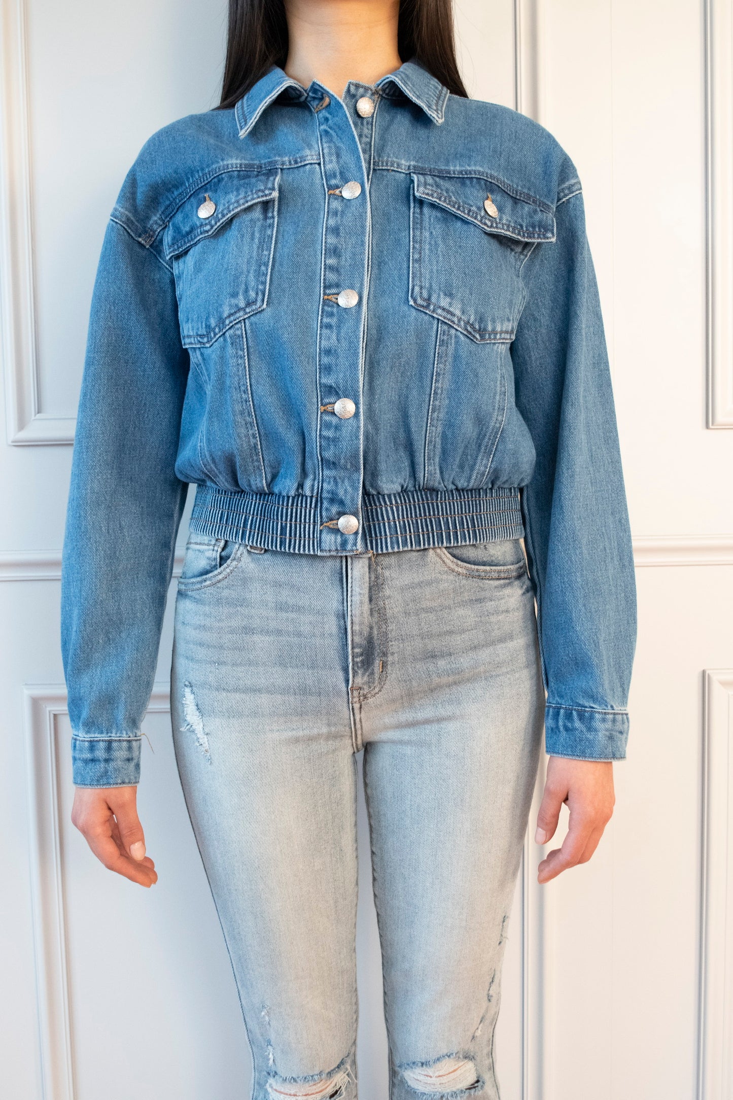CHAMARRA BOMBER DENIM