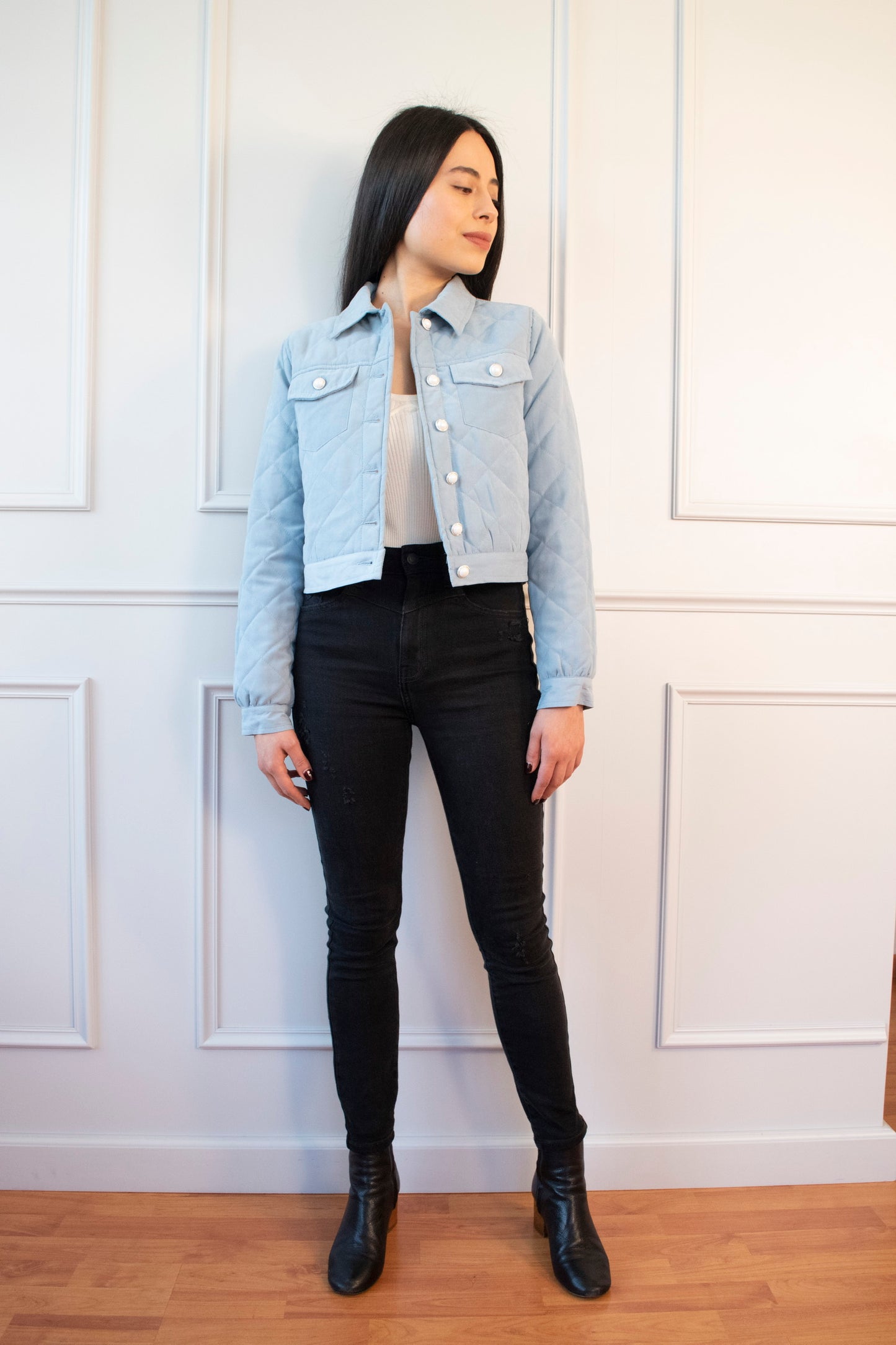CHAMARRA CROP ACOLCHADA