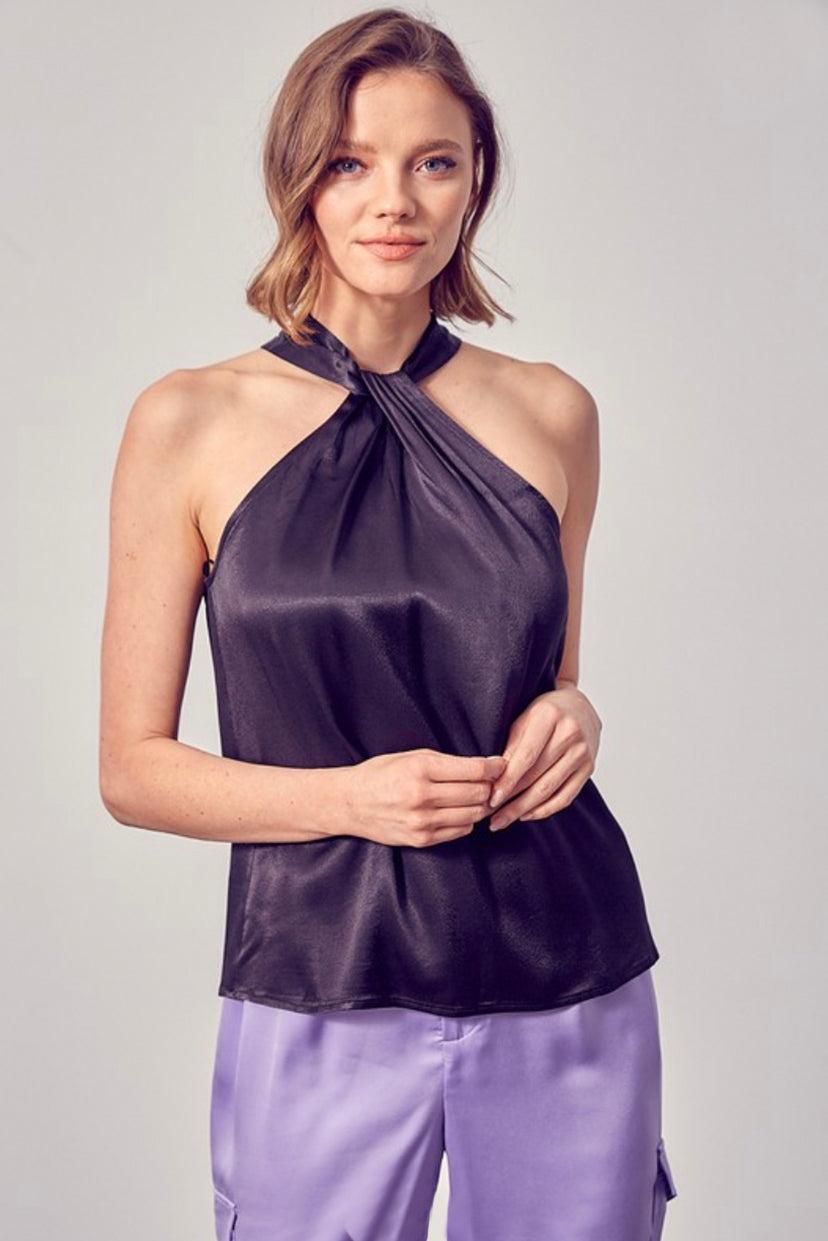 TOP EDICIÓN LIMITADA SATINADO HALTER