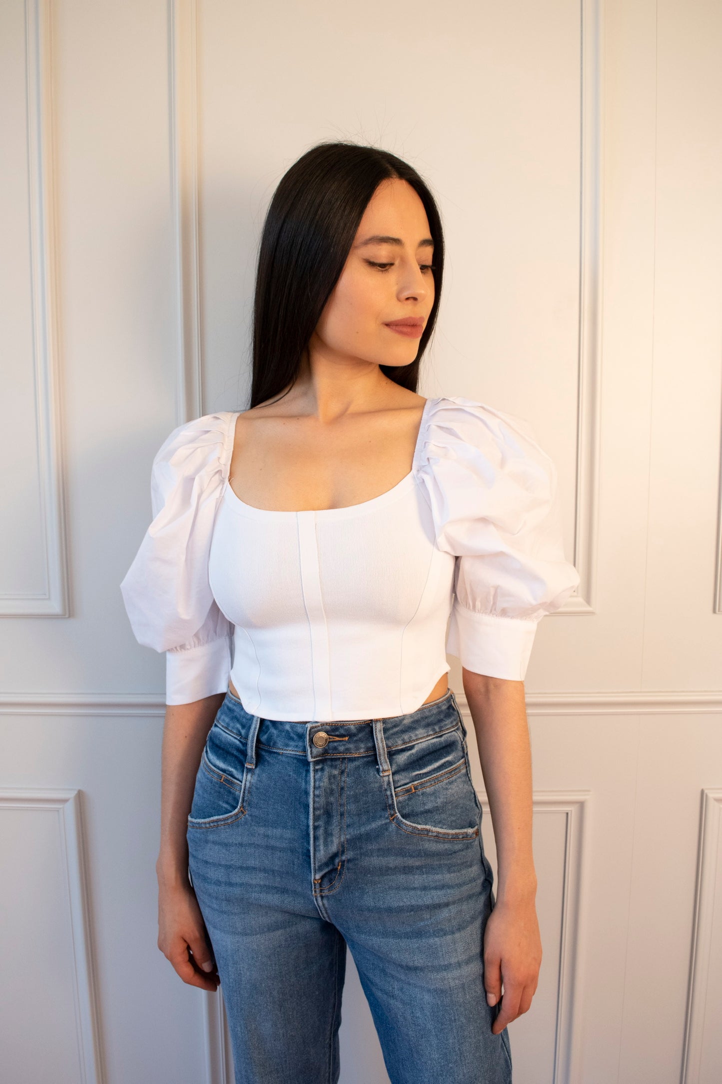 BLUSA PREMIUM MANGA POPELINA