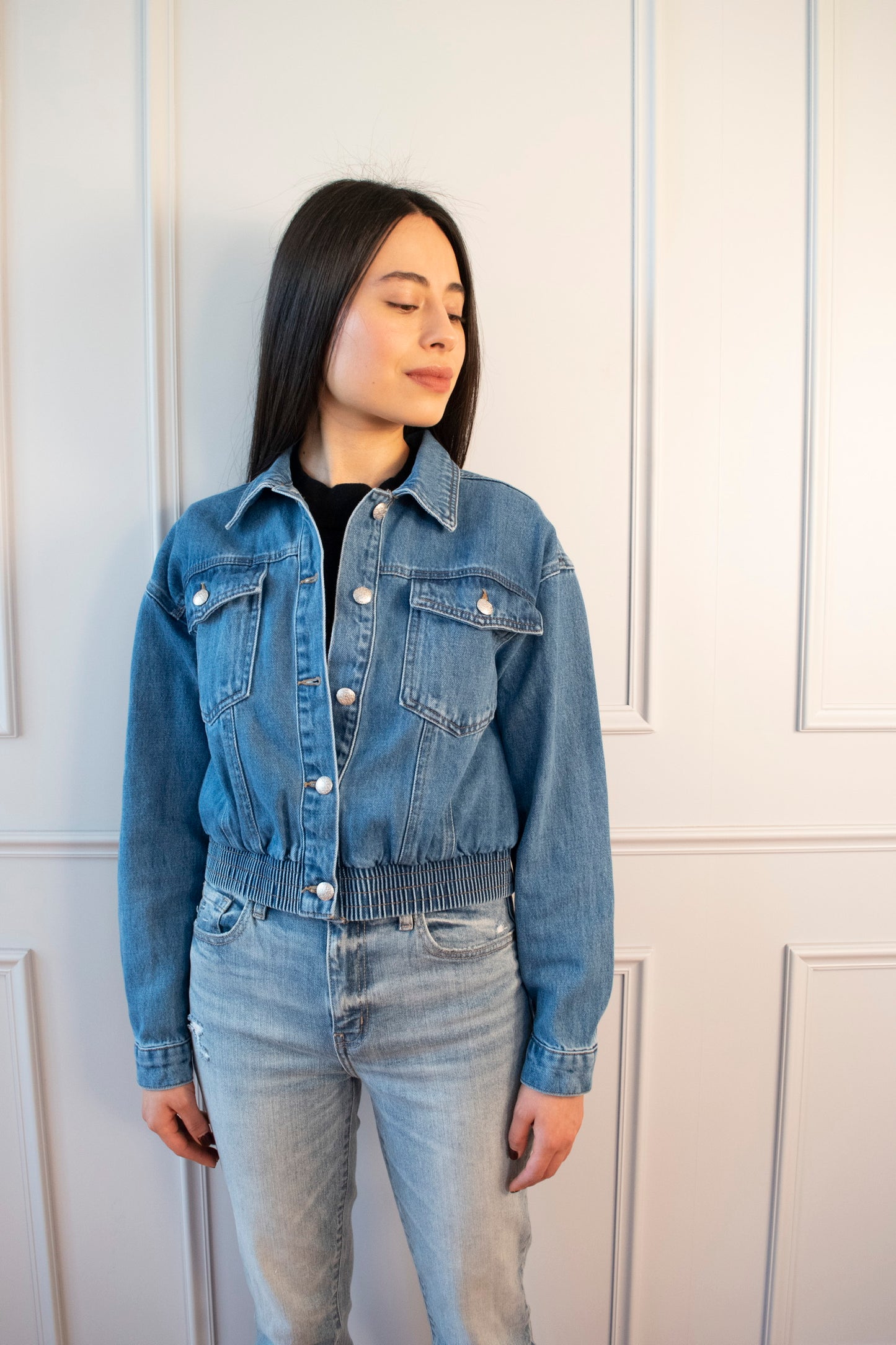 CHAMARRA BOMBER DENIM