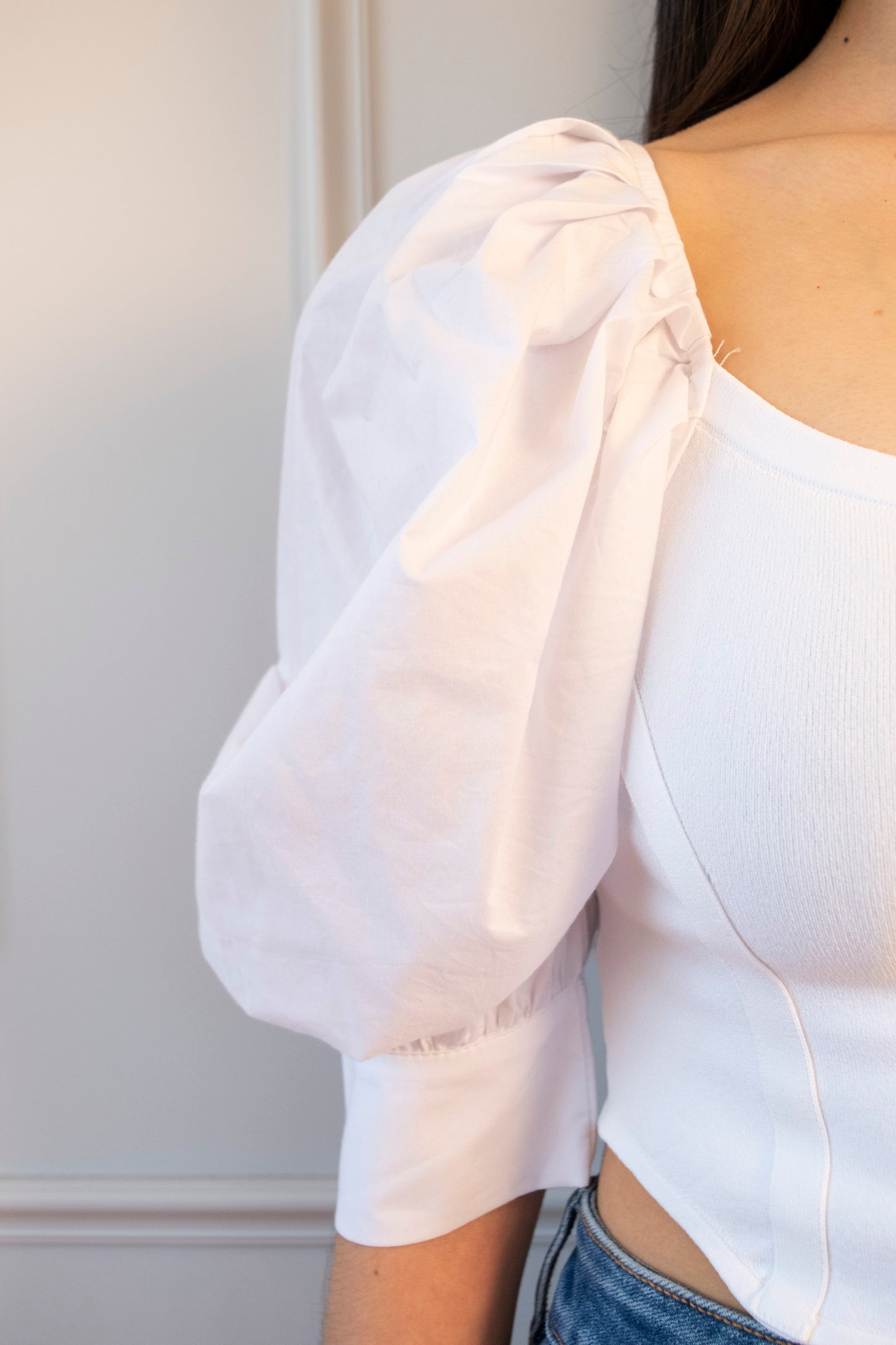 BLUSA PREMIUM MANGA POPELINA