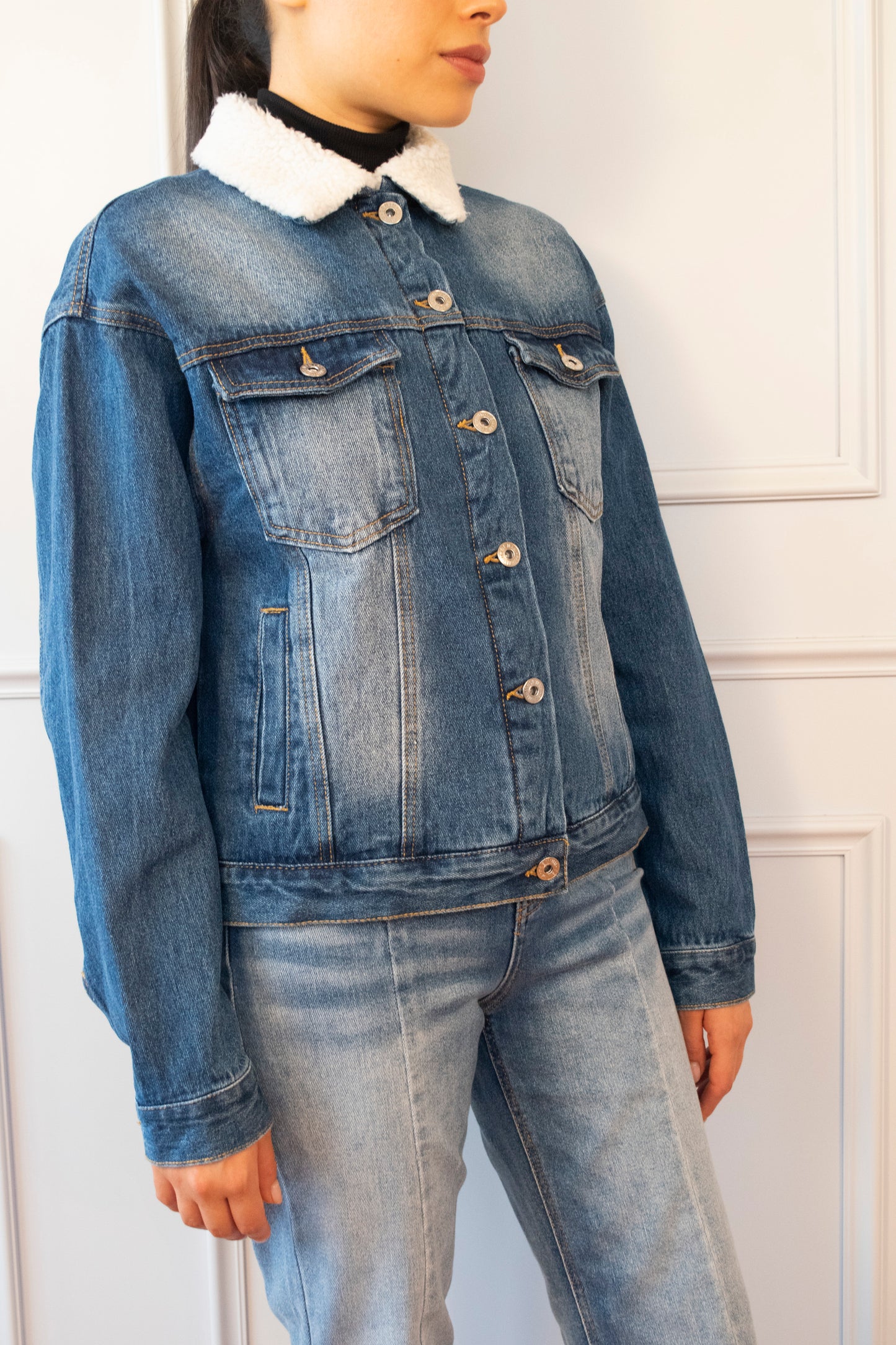 CHAMARRA DENIM BORREGUILLO