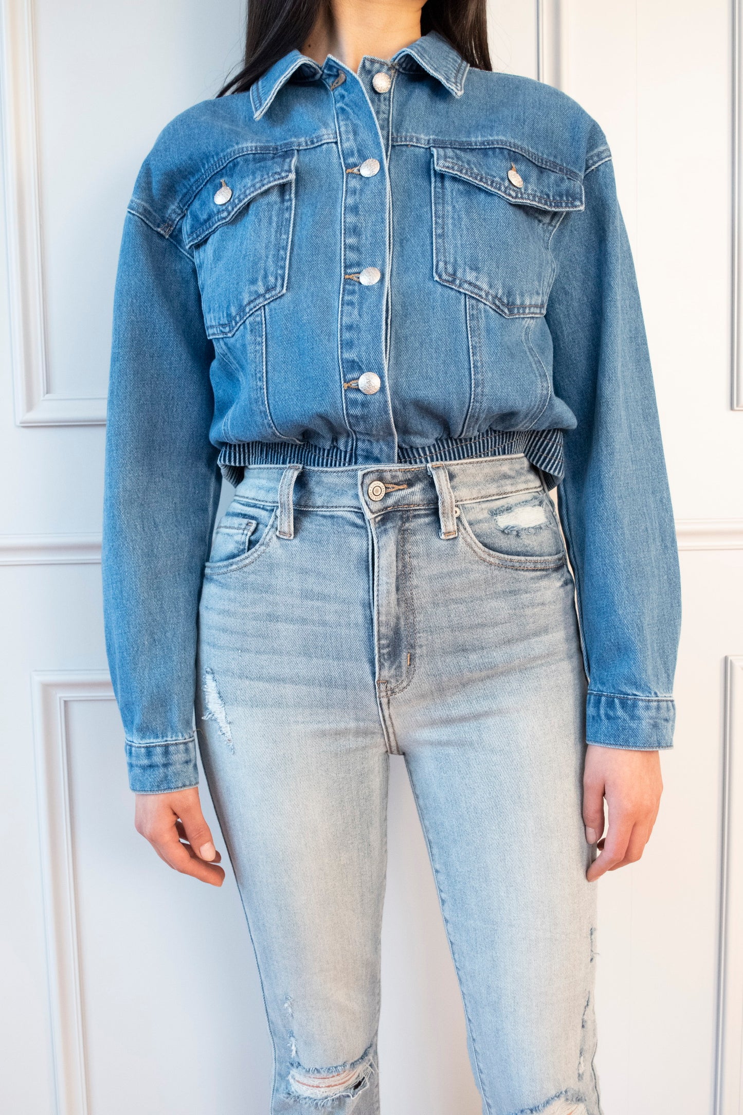 CHAMARRA BOMBER DENIM