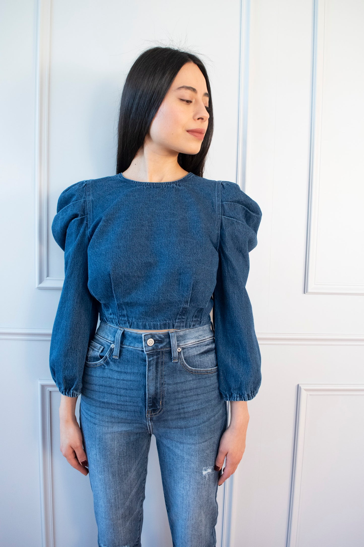 BLUSA CORTA DENIM